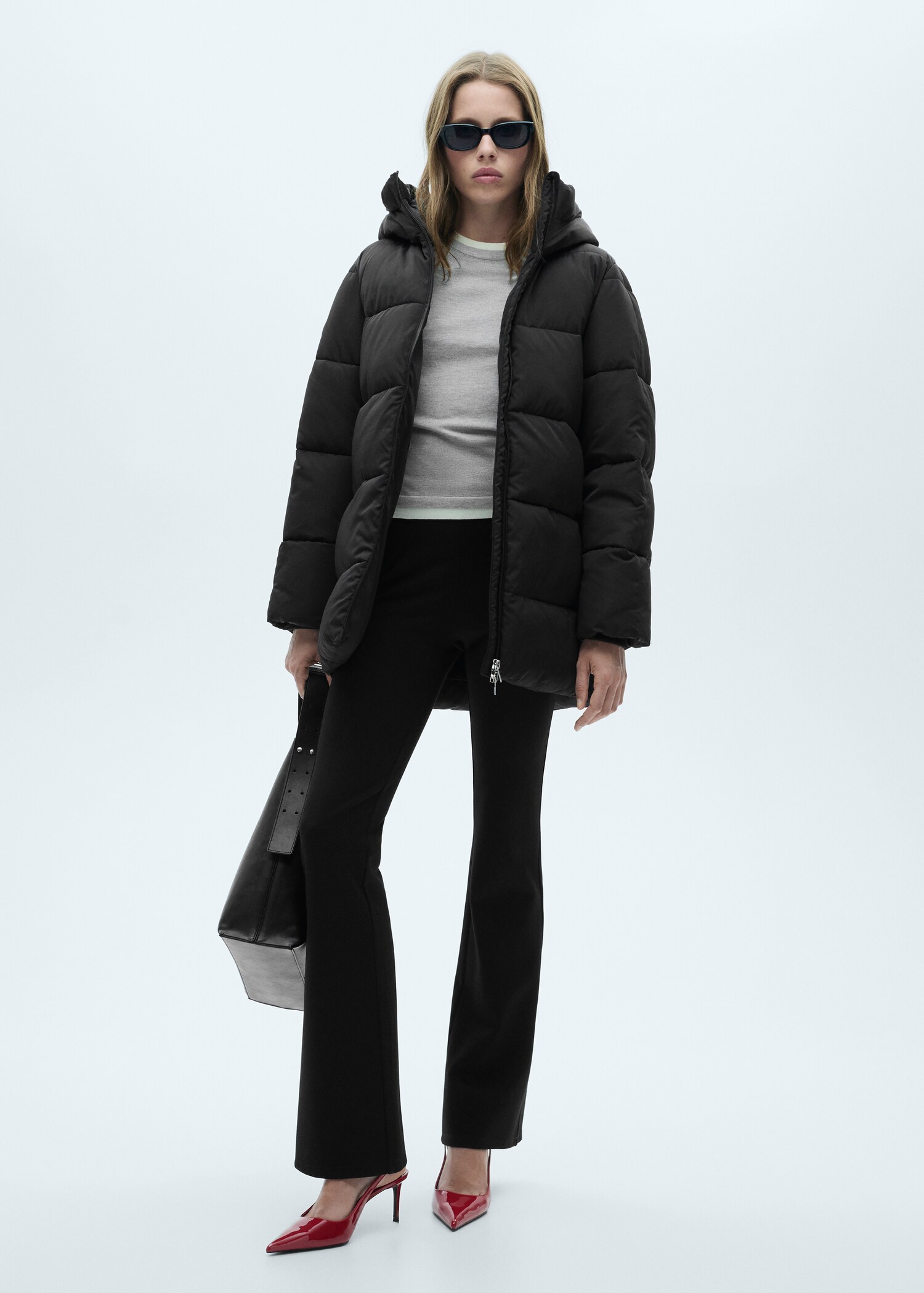 Hood quilted coat - General plane
