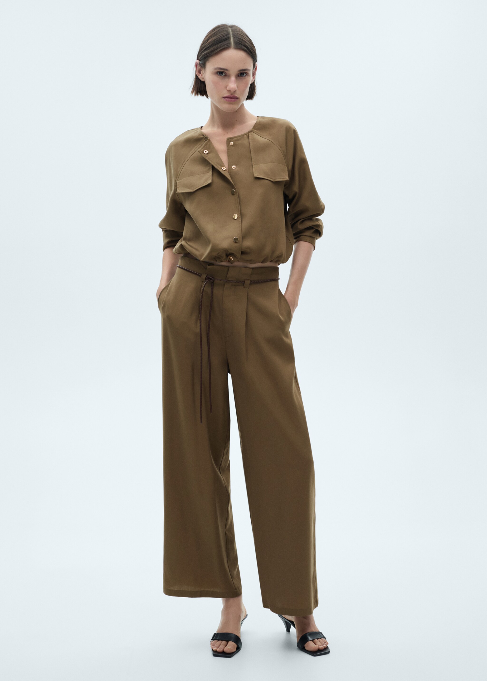 Chaqueta lyocell bolsillos - Plano general