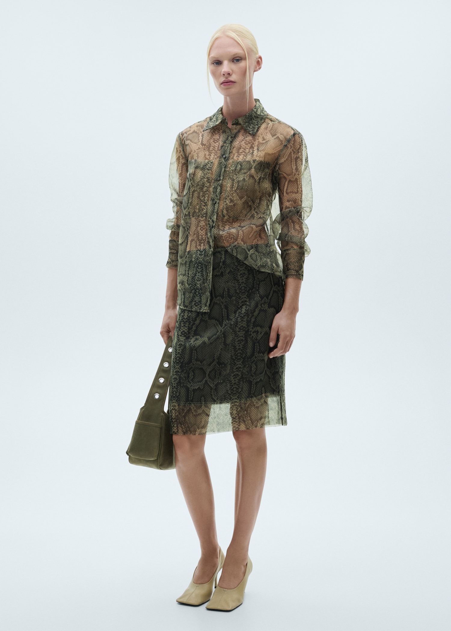 Jupe organza imprimé animal - Plan général
