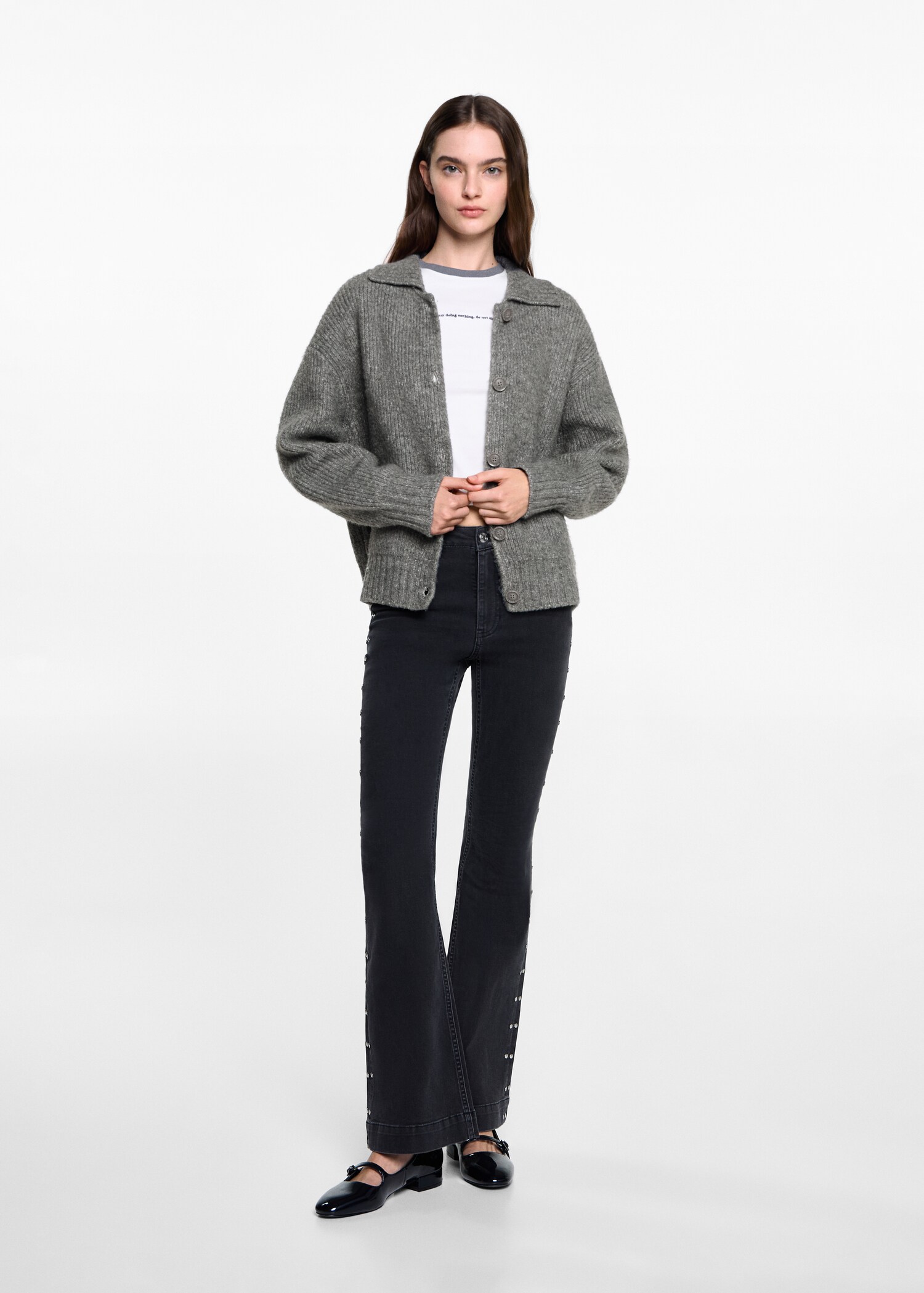 Cardigan col polo - Plan général