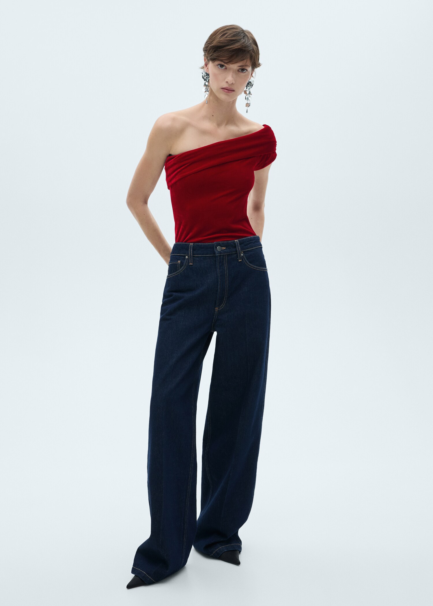 Body asymétrique velours - Plan général