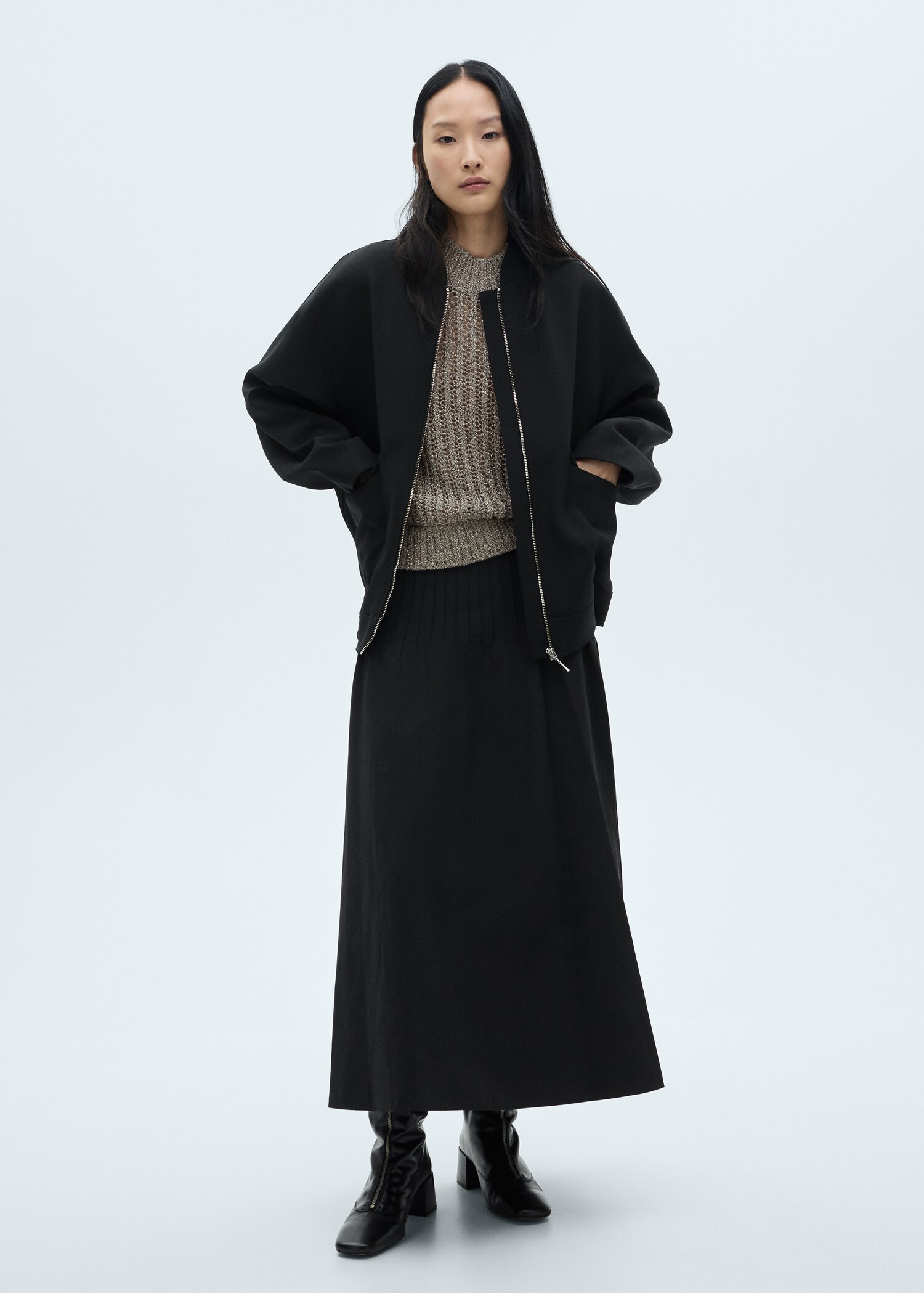 Gilet en maille ajourée Lurex - Plan général