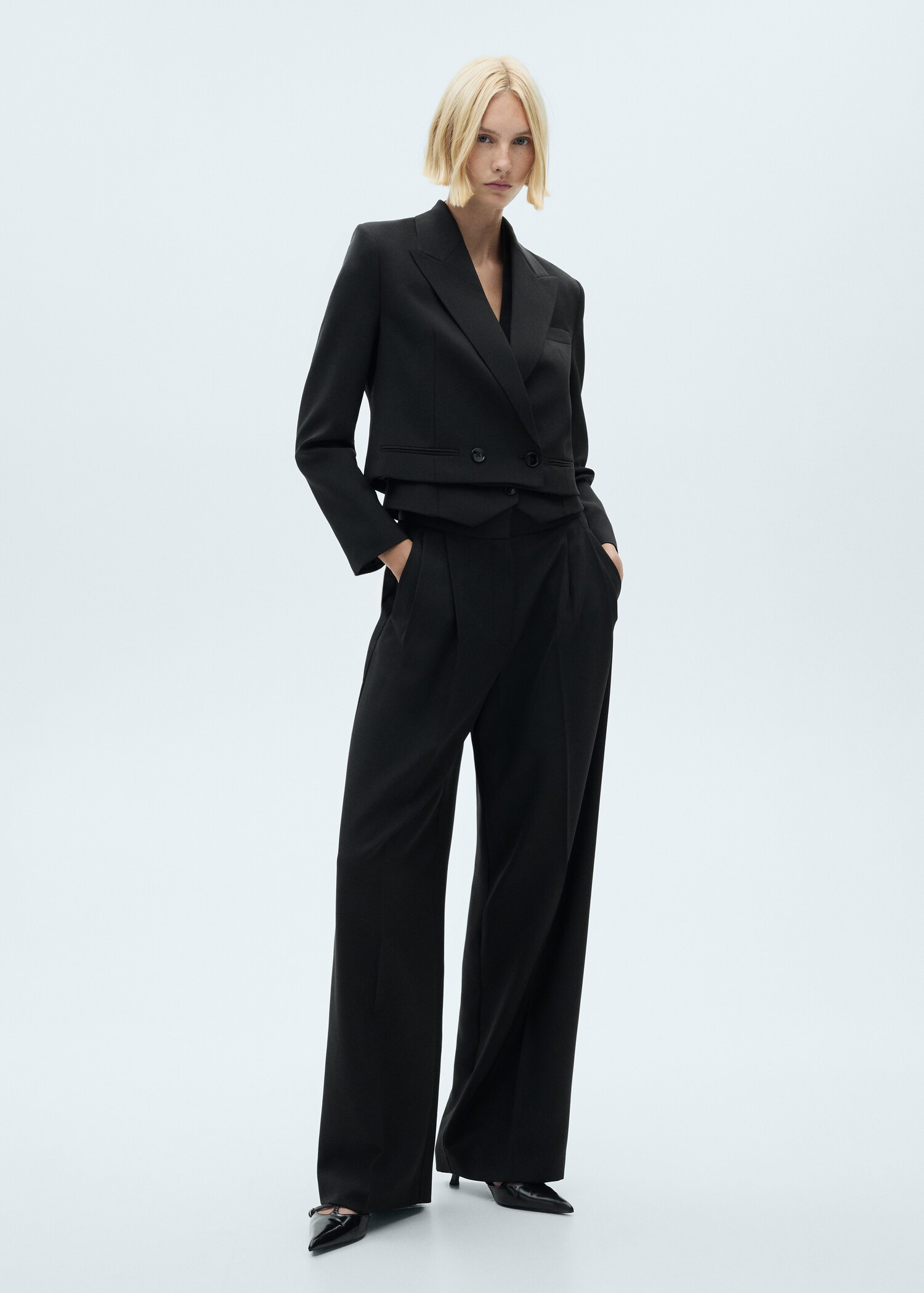Blazer crop double boutonnage - Plan général