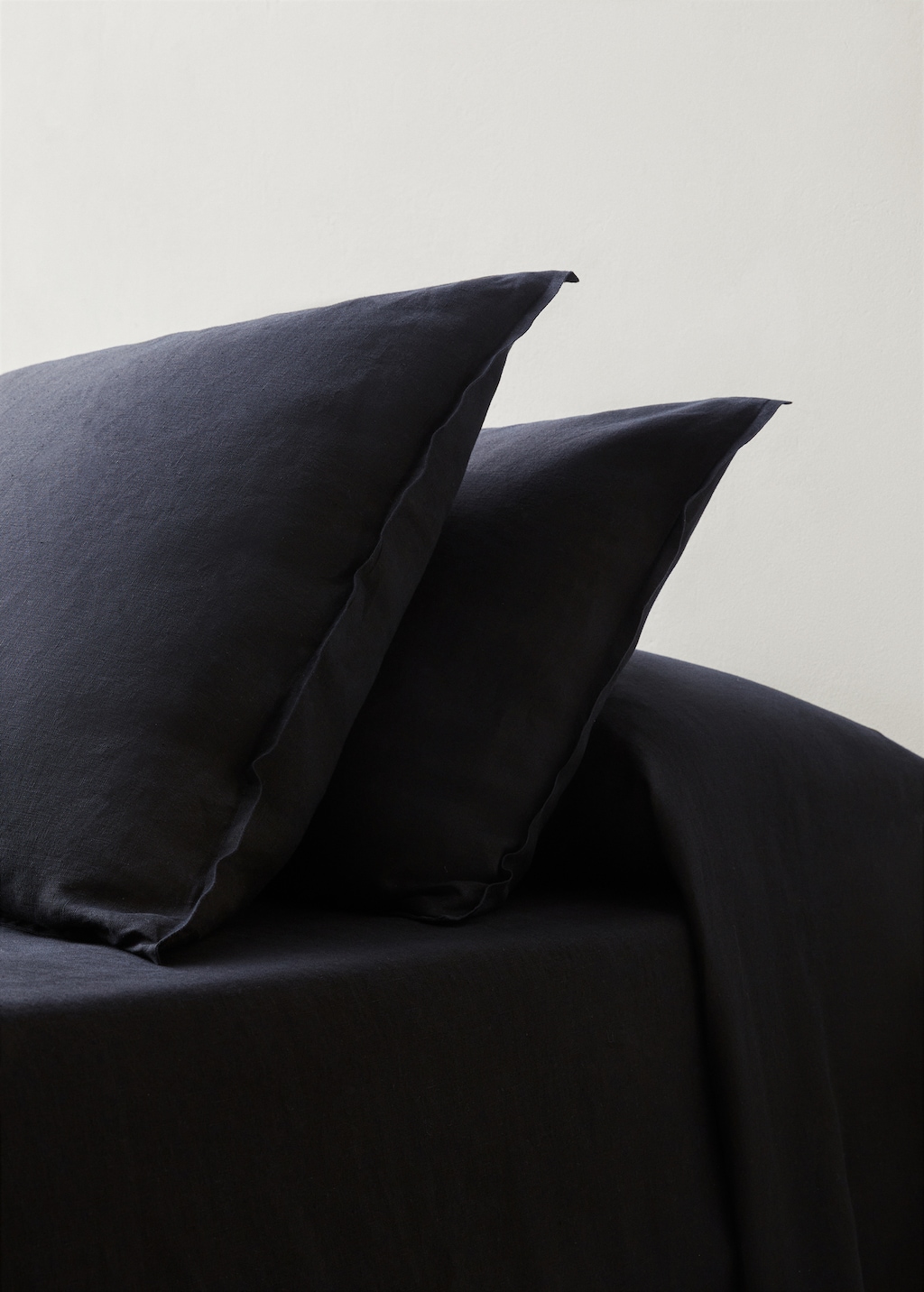 Black linen pillow covers hot sale