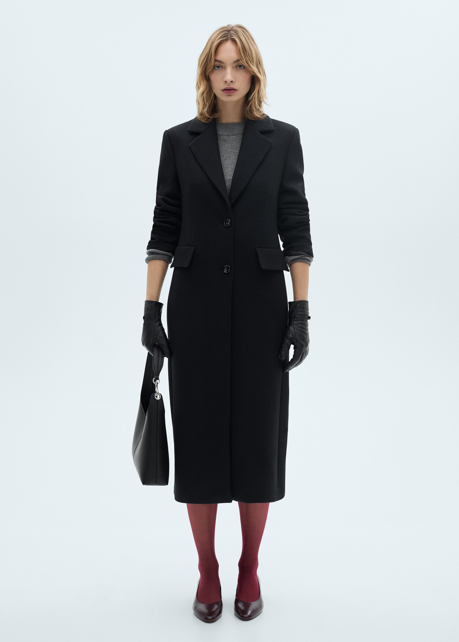 Structured wool coat - Women | MANGO USA