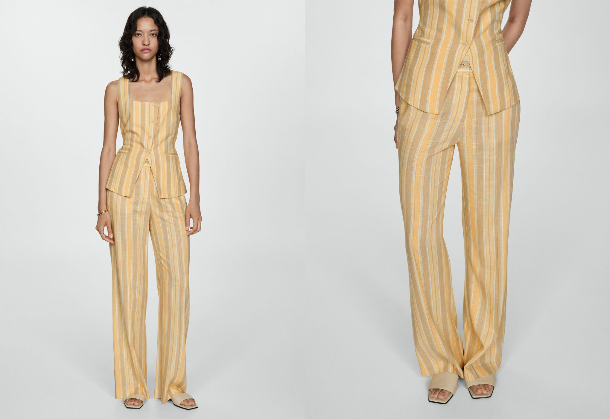 Straight striped trousers - Panoramic plane