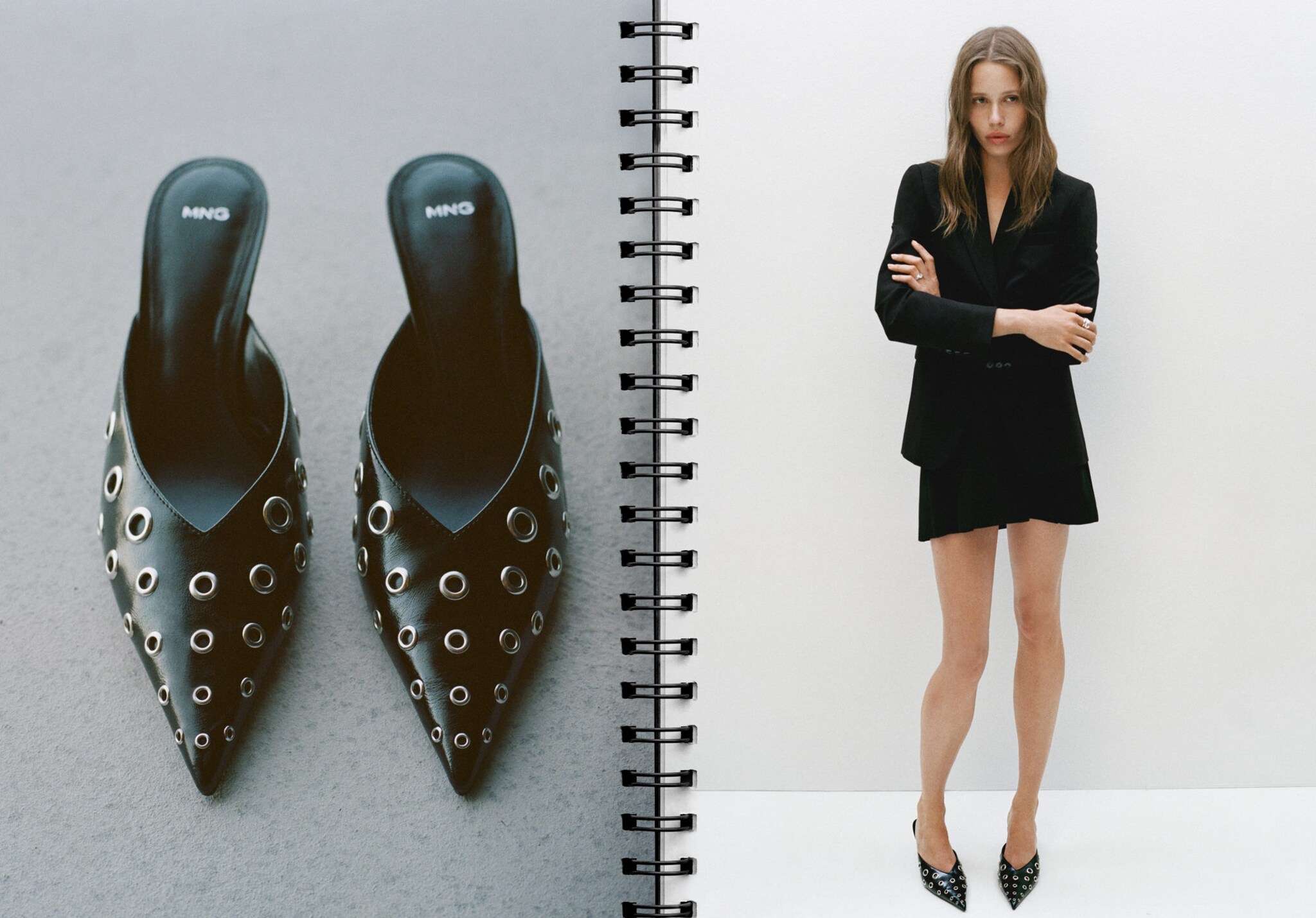 Slingback shoes with metallic detail - Panoramic plane