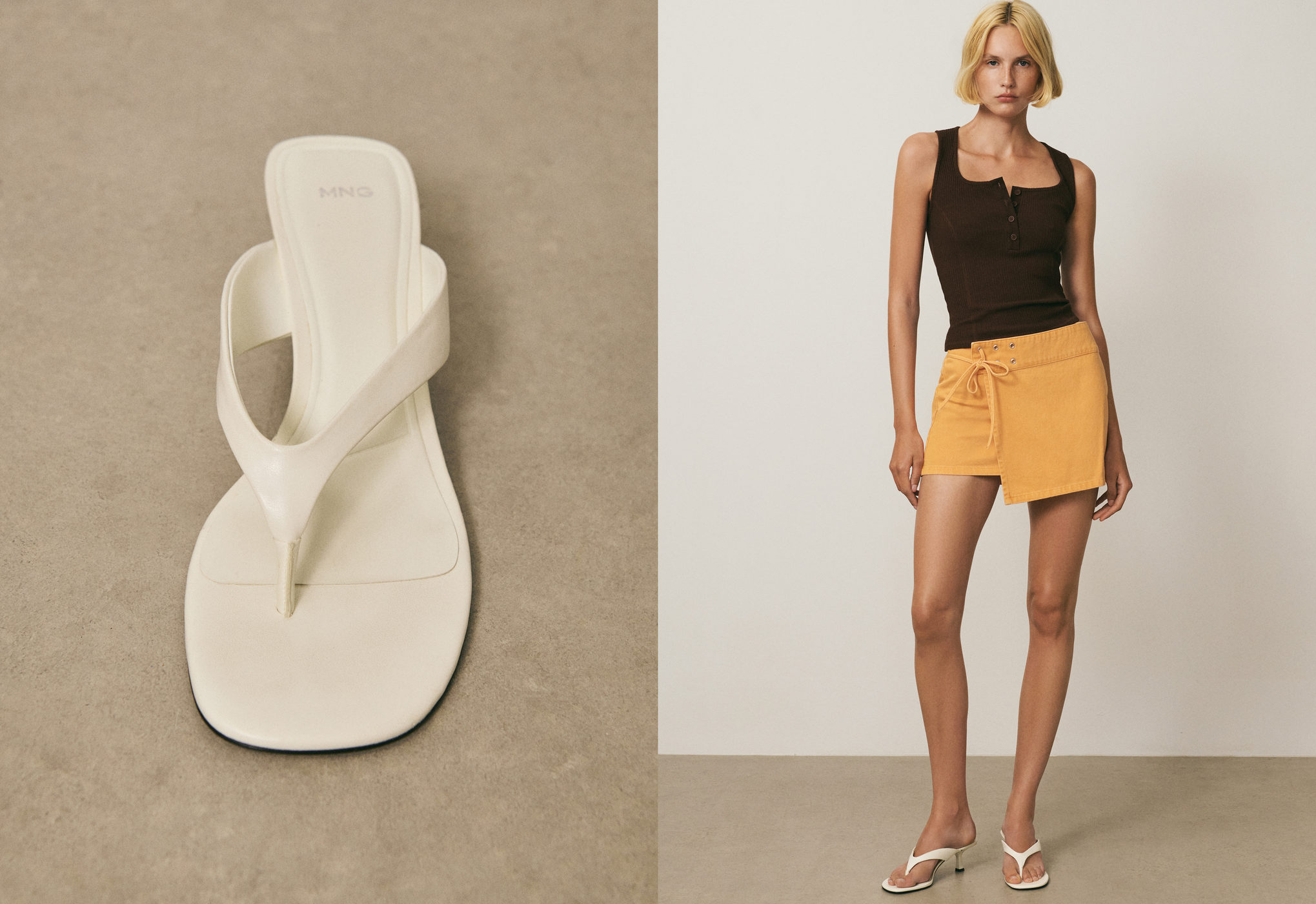 Kitten heel sandals - Panoramic plane