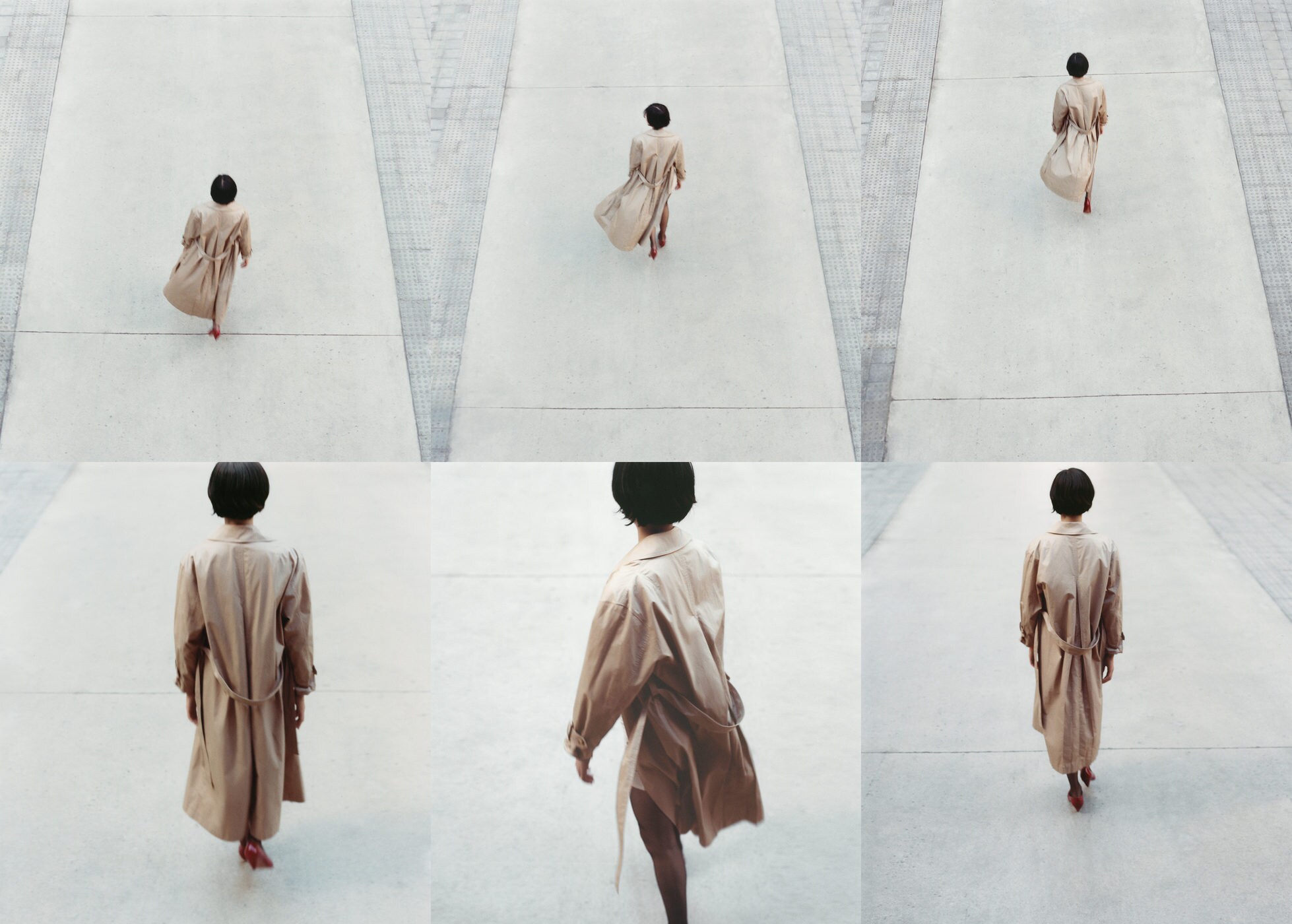 Cotton trench coat with shirt collar - Panoramic plane