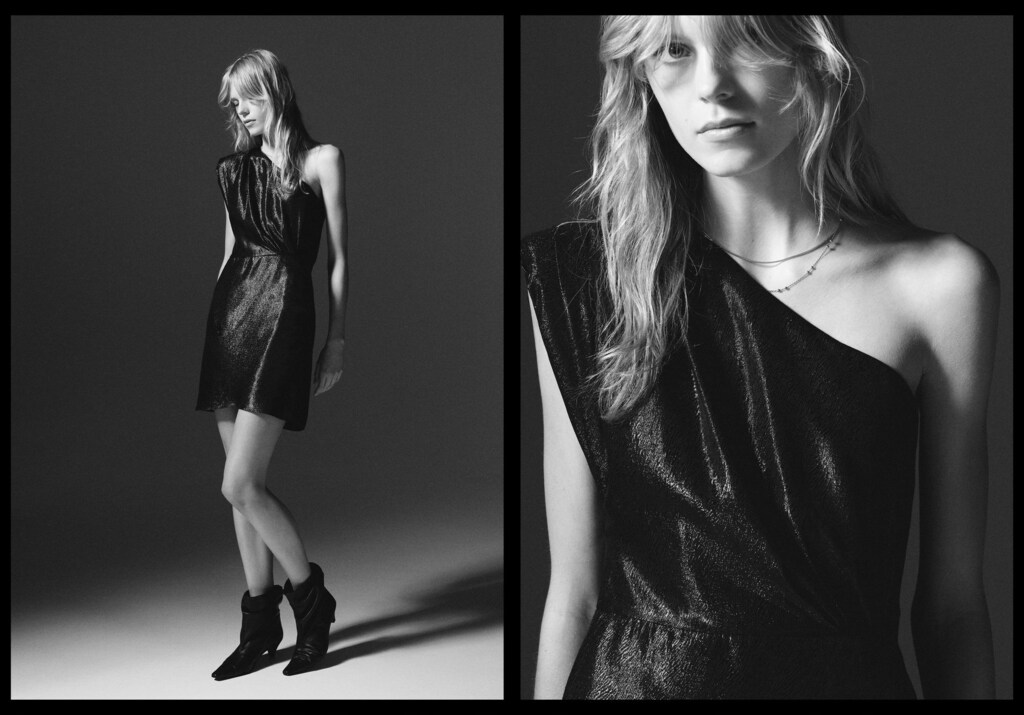 Textured asymmetrical dress