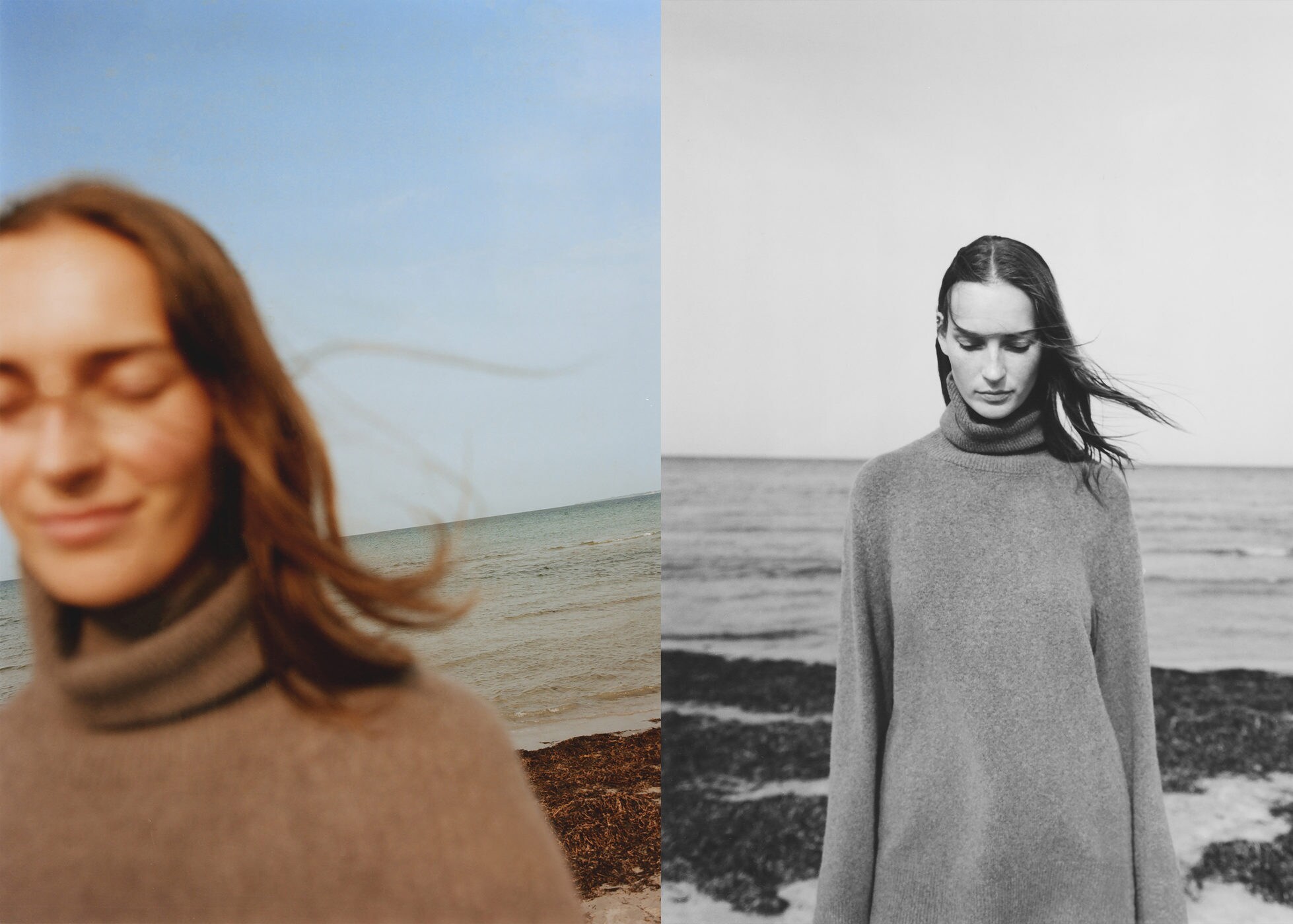 Turtleneck knit sweater - Panoramic plane
