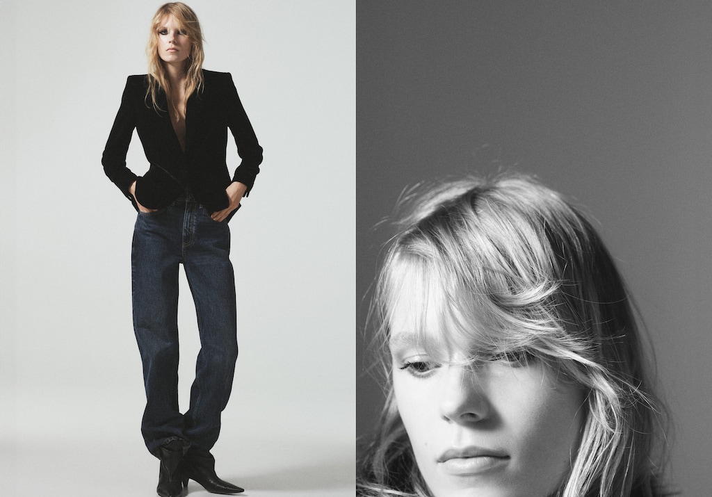 Structured velvet blazer