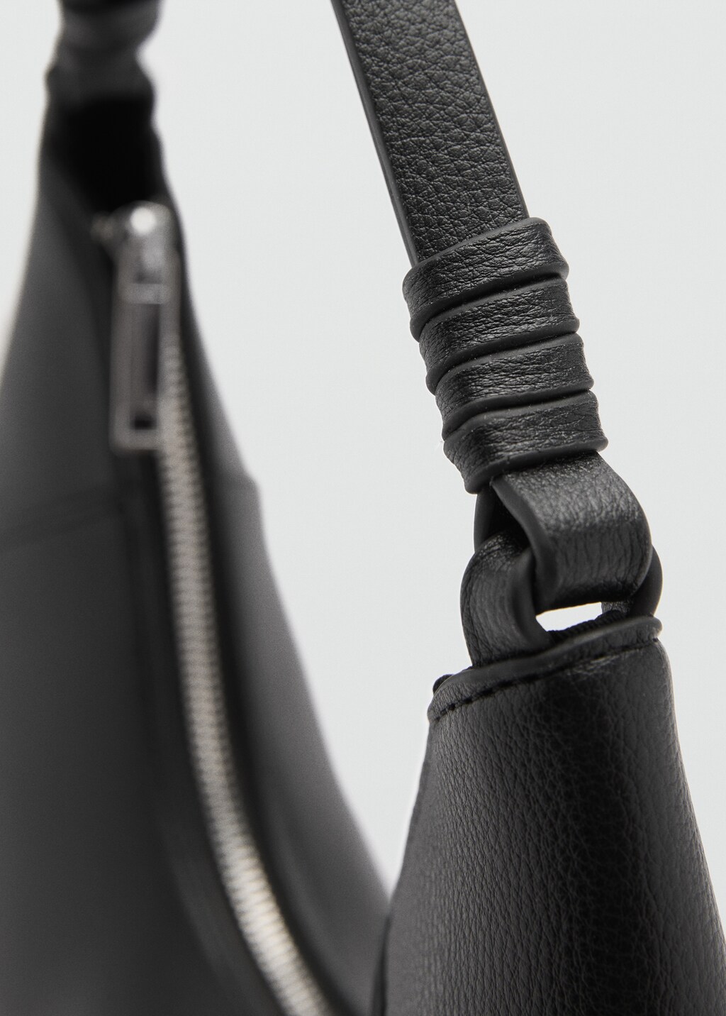Mango black leather bag hotsell