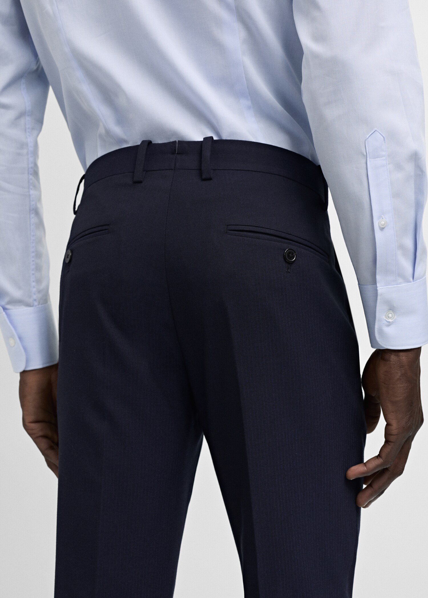 Slim-fit pantalon van Comfort stretch stof - Detail van het artikel 4