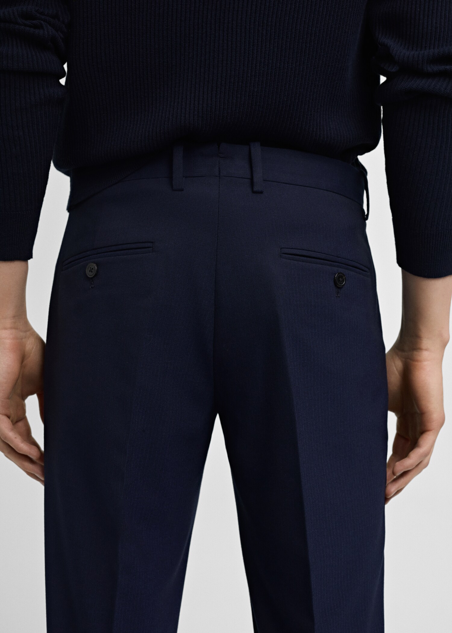 Milan slim-fit suit trousers - Details of the article 4