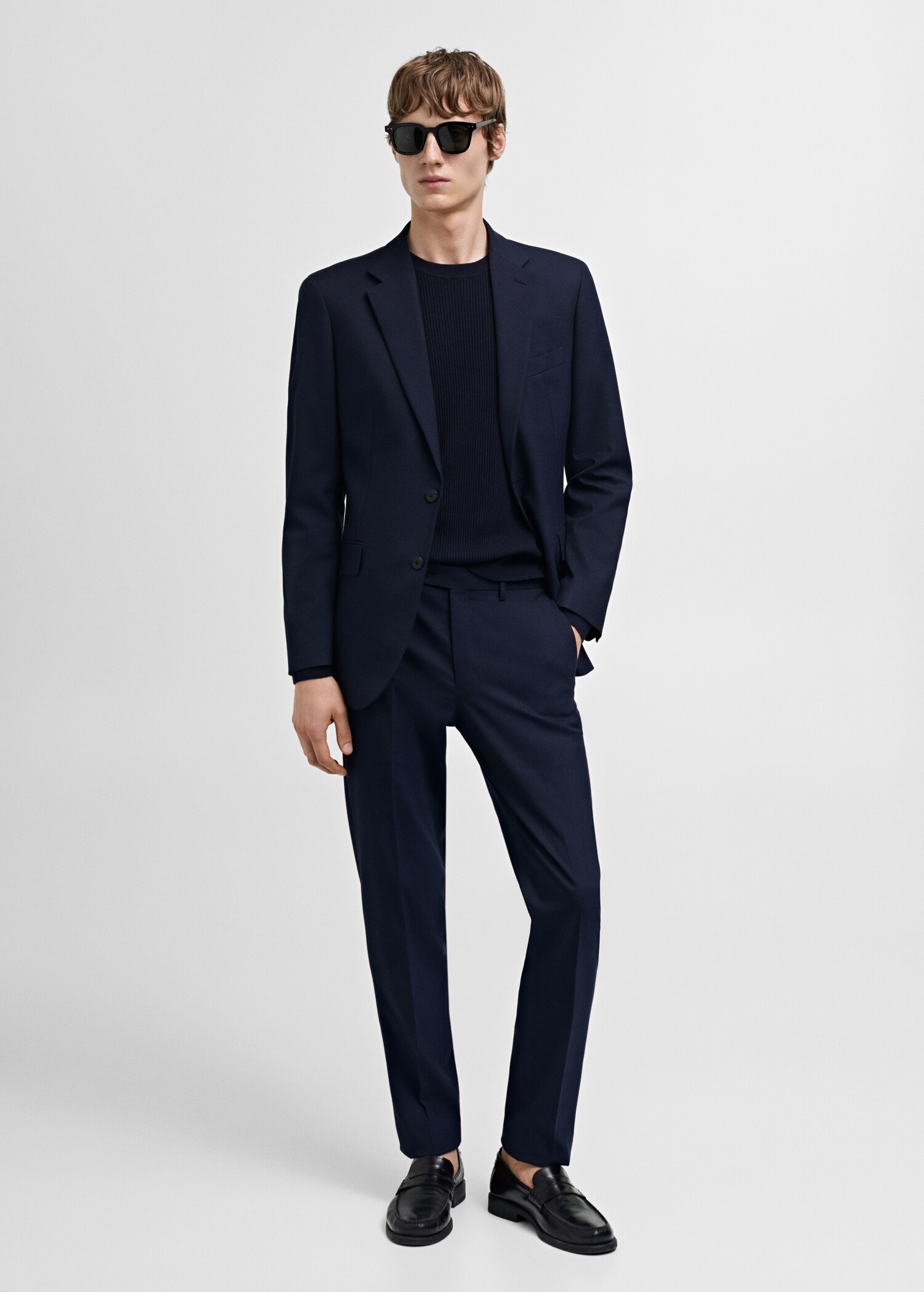Milan slim-fit suit trousers - General plane