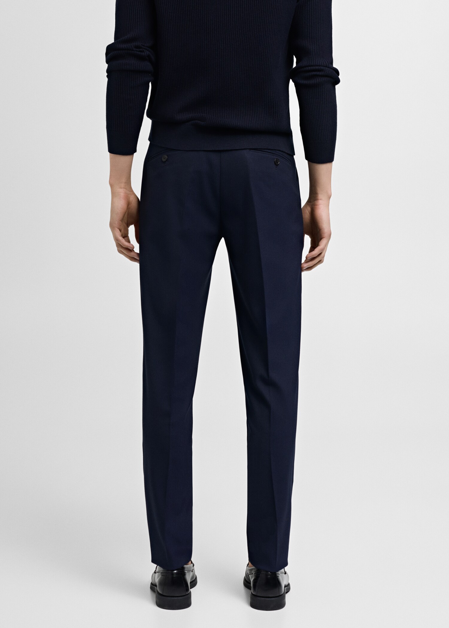 Milan slim-fit suit trousers - Reverse of the article