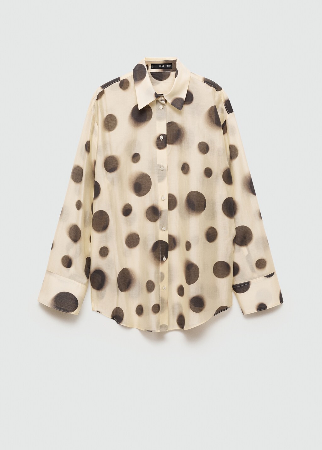 トップス MAGLIANO Polka Dot Rayon S/S Shirt Zara Oversized Corduroy Polka Dot Shirt Womens XS Blue