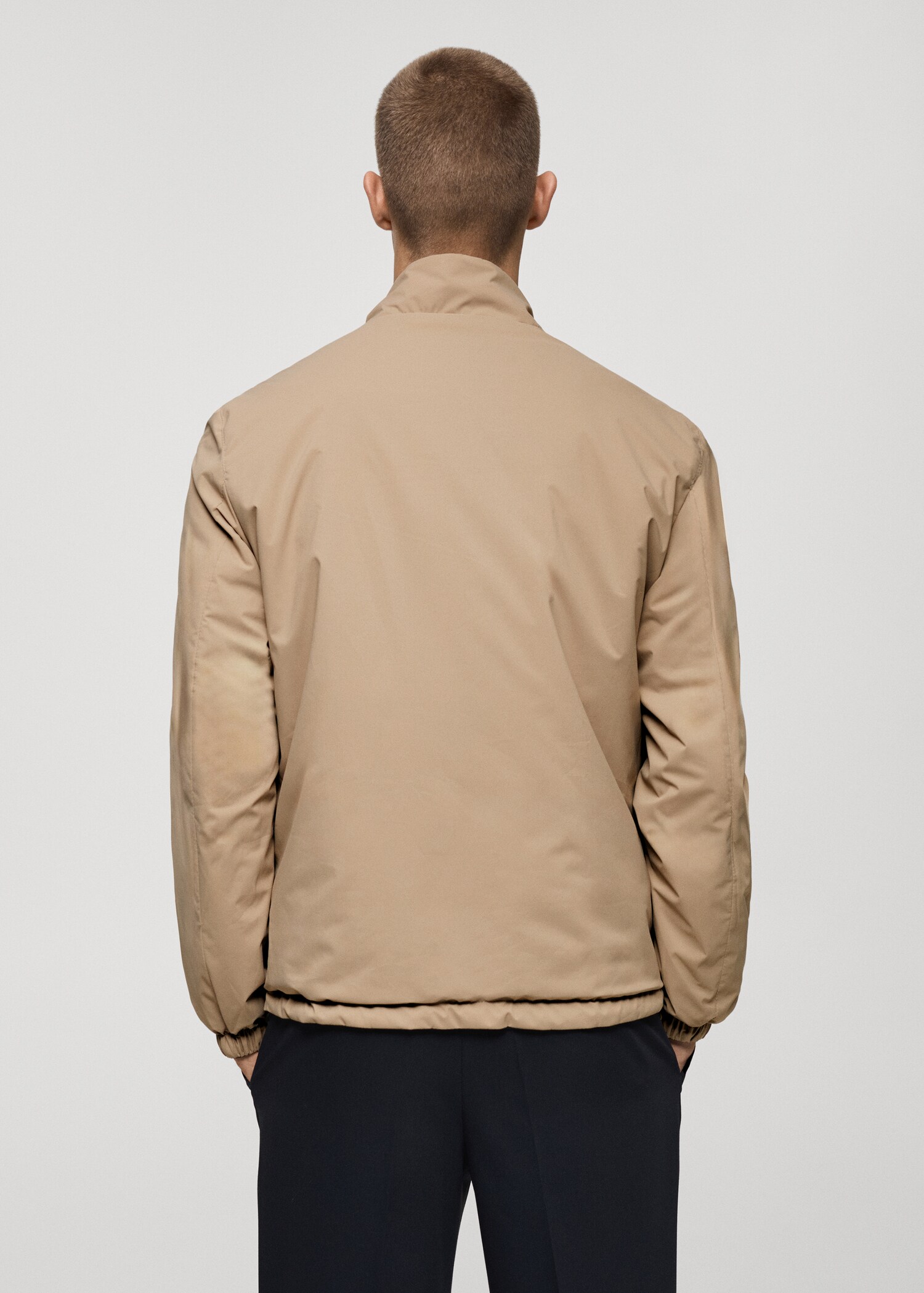 Reversible quilted water-repellent reversible jacket - Verso de l’article