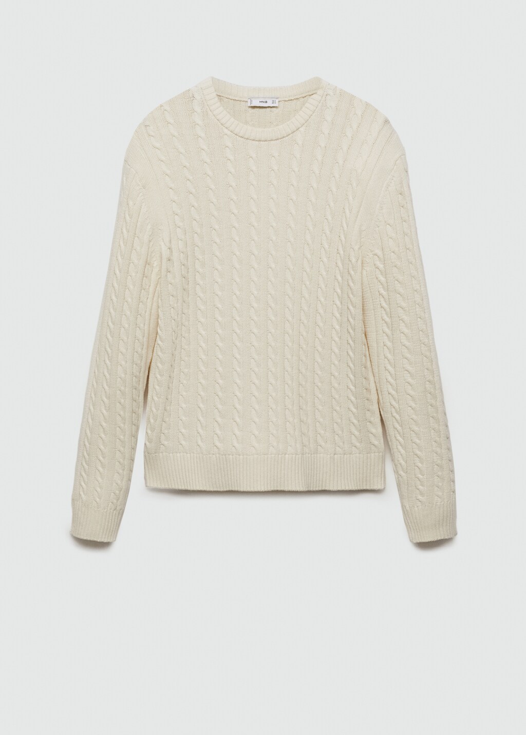 Cable knit cotton blend sweater Men MANGO Armenia