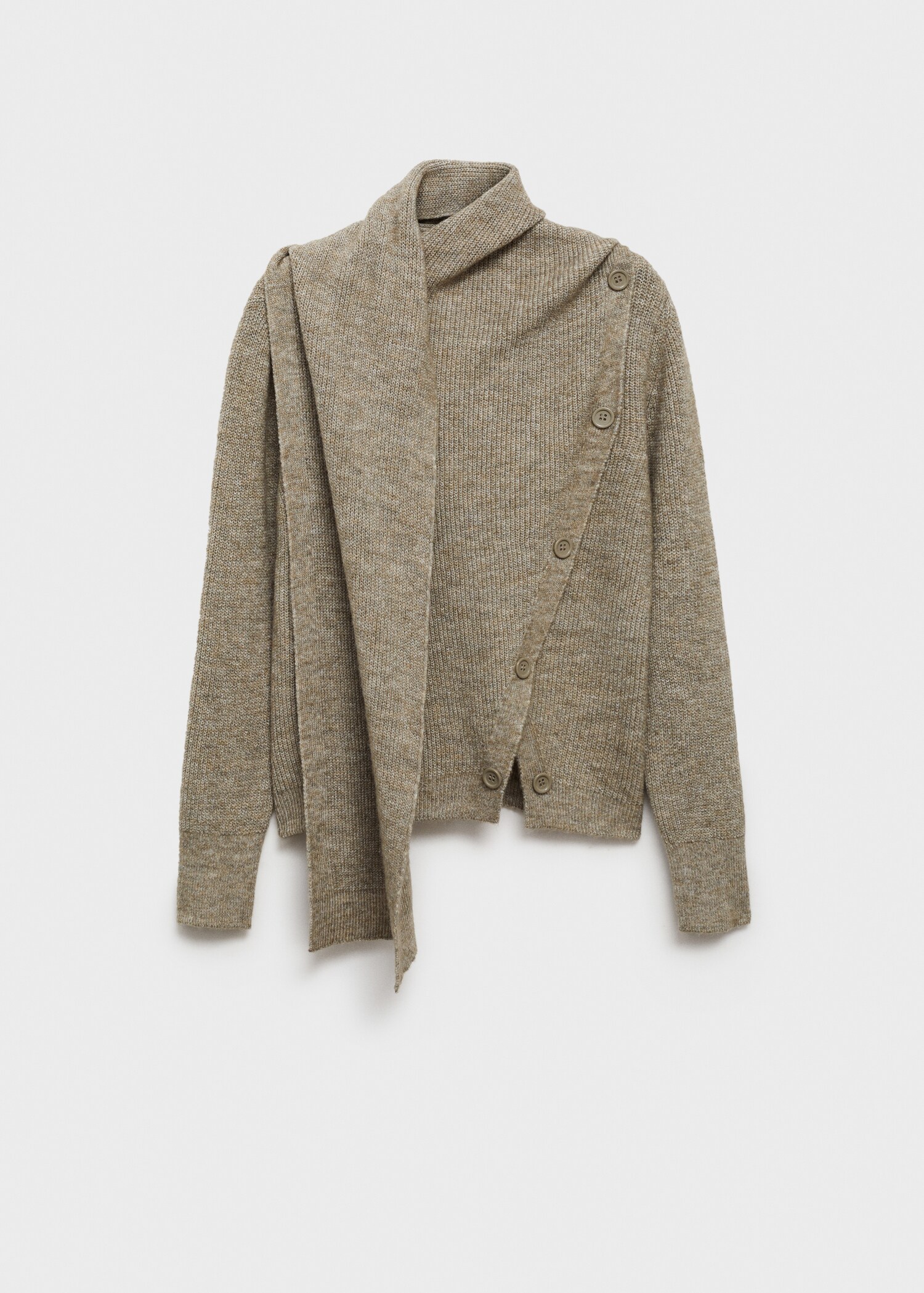 Pull-over col écharpe boutons - Article sans modèle