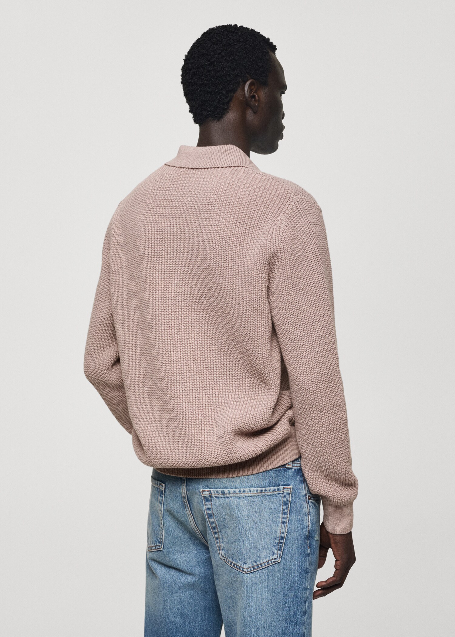 Strickpoloshirt aus Baumwolle - Rückseite des Artikels