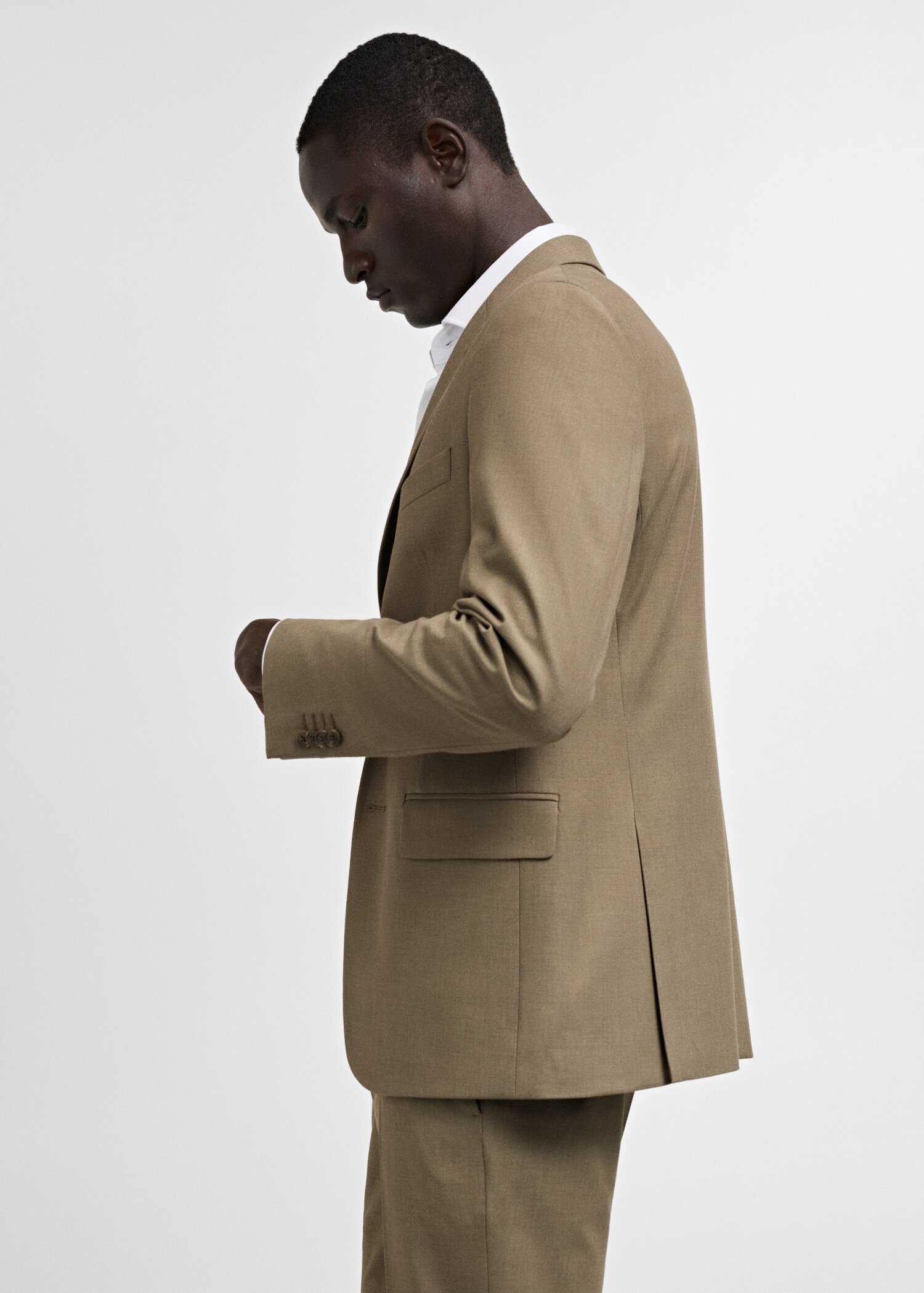 Костюмный пиджак slim fit из ткани стретч - Деталь изделия 2