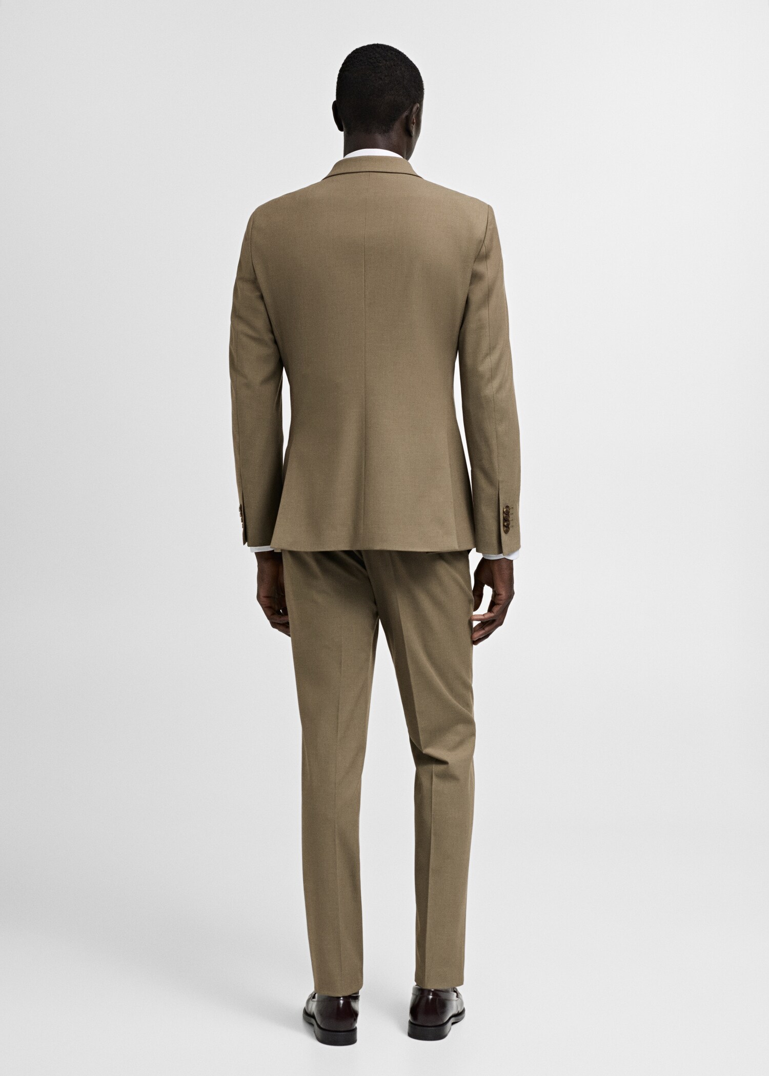 Костюмный пиджак slim fit из ткани стретч - Обратная сторона изделия