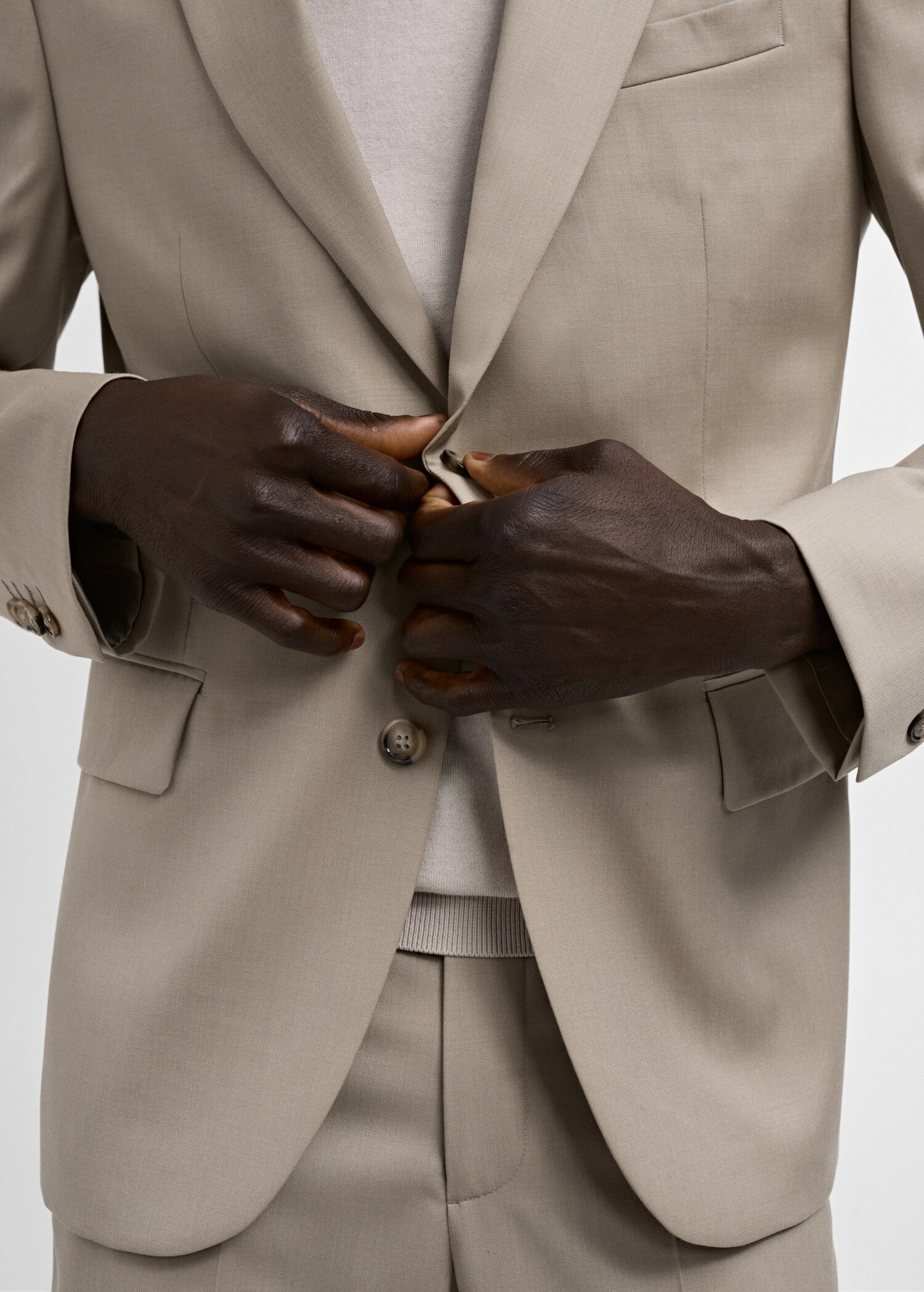 100% virgin wool slim-fit suit jacket - Details of the article 4