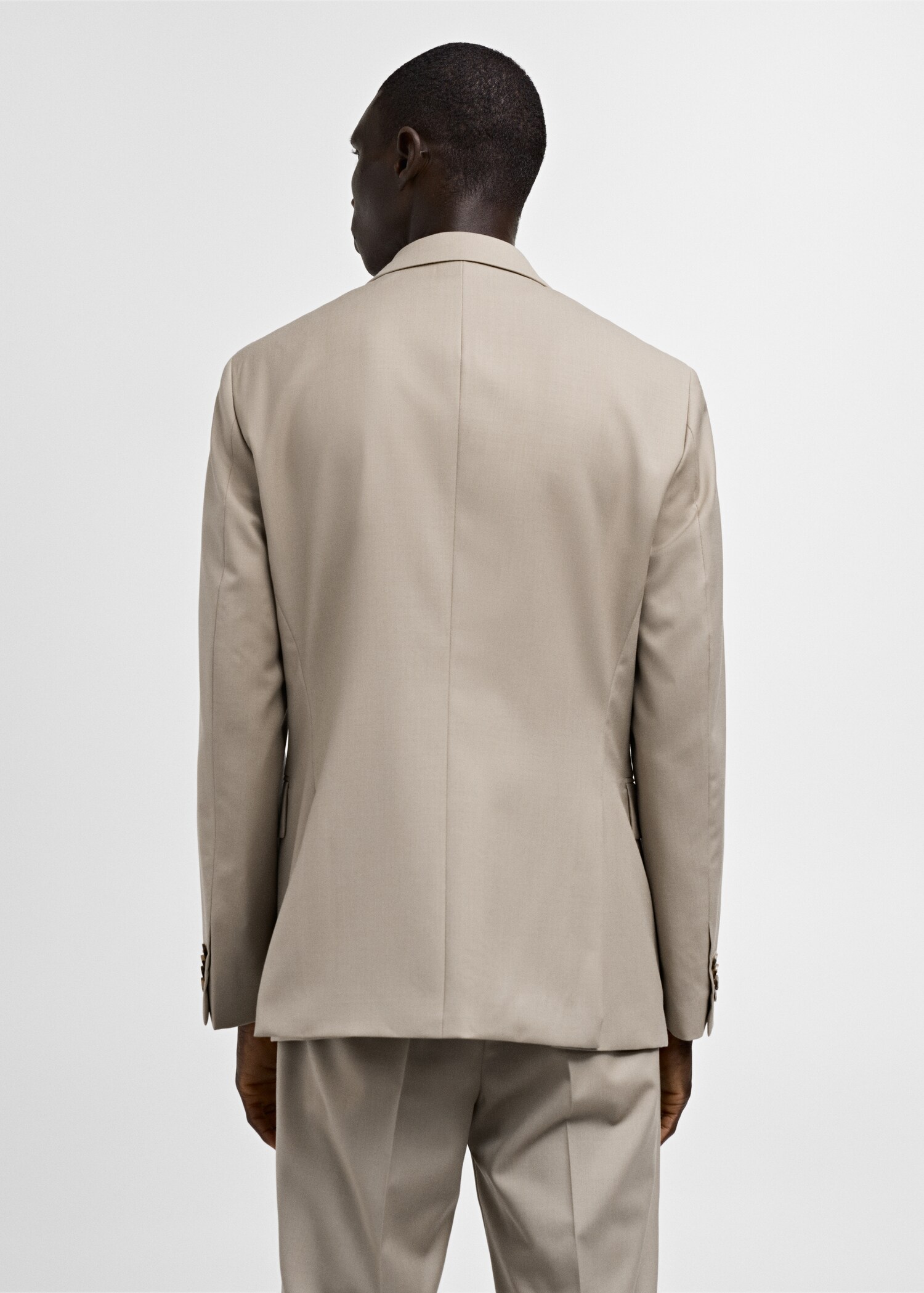 100% virgin wool slim-fit suit jacket - Reverse of the article