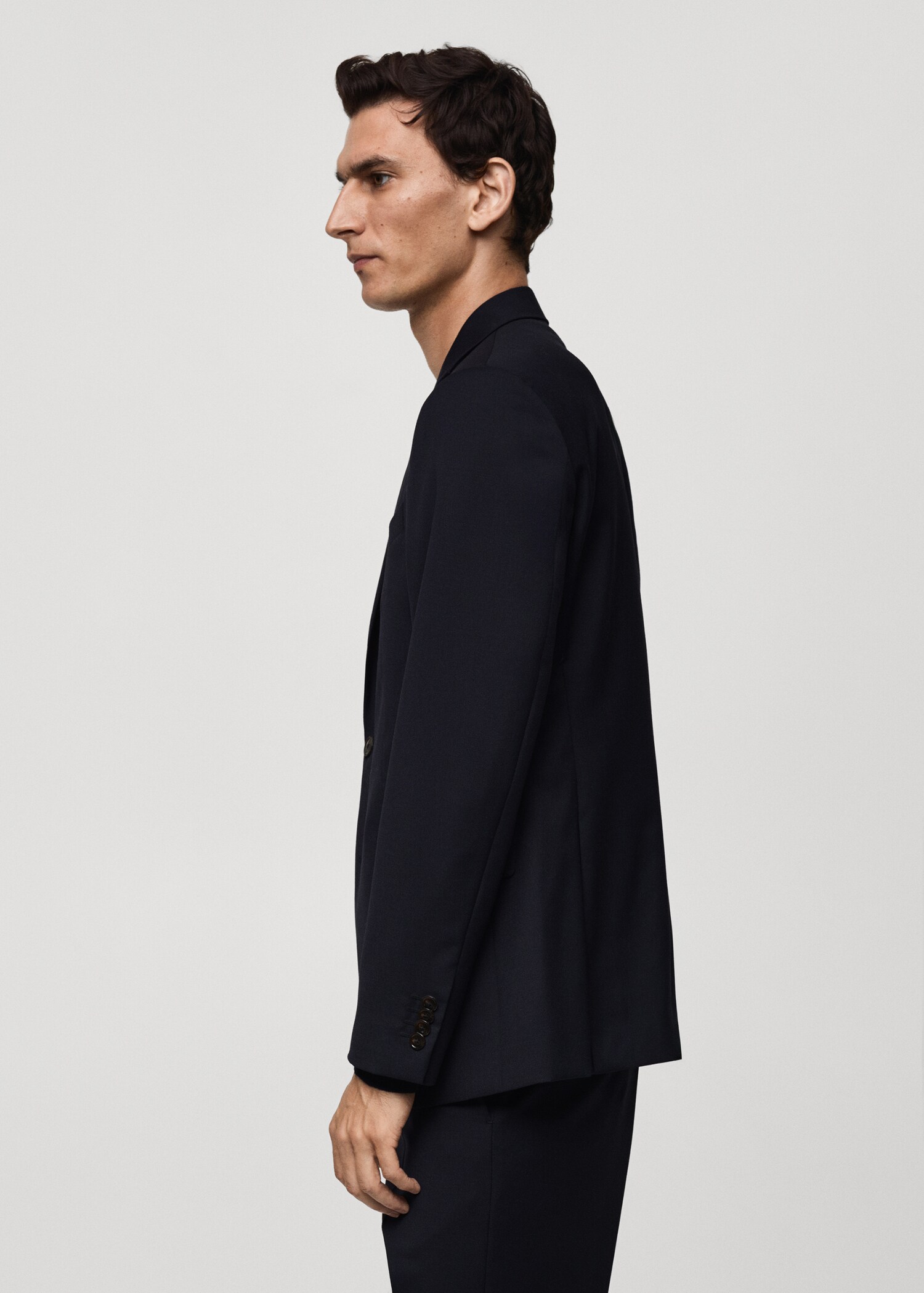 100% virgin wool slim-fit suit jacket - Details of the article 4