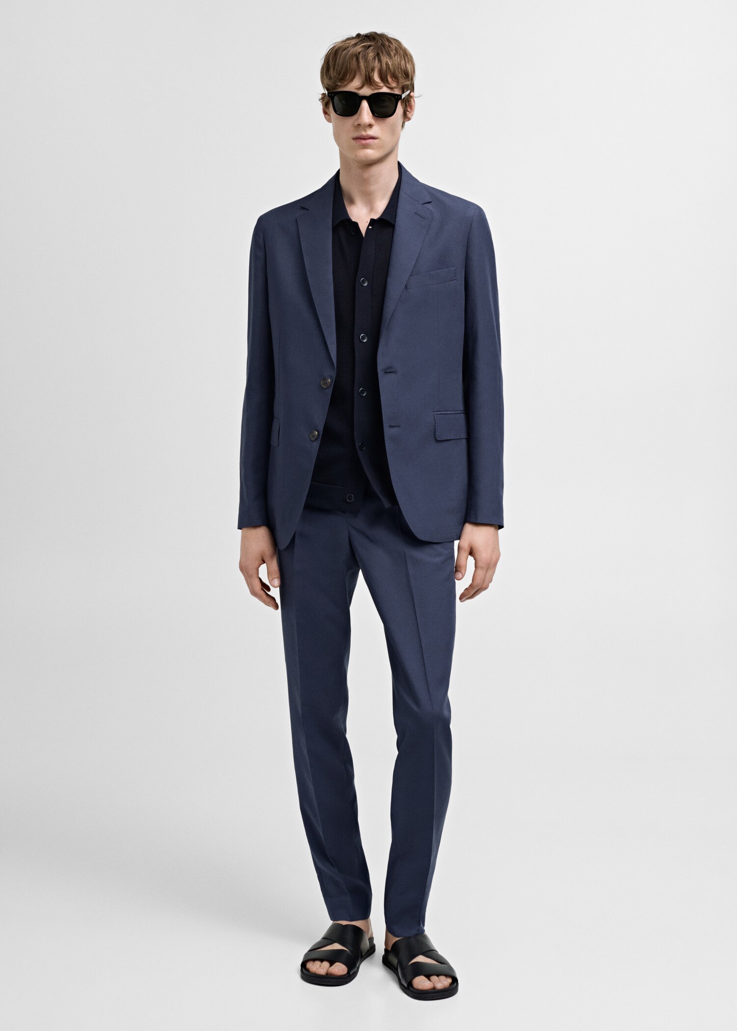 Костюмный пиджак slim fit из ткани стретч - Общий план