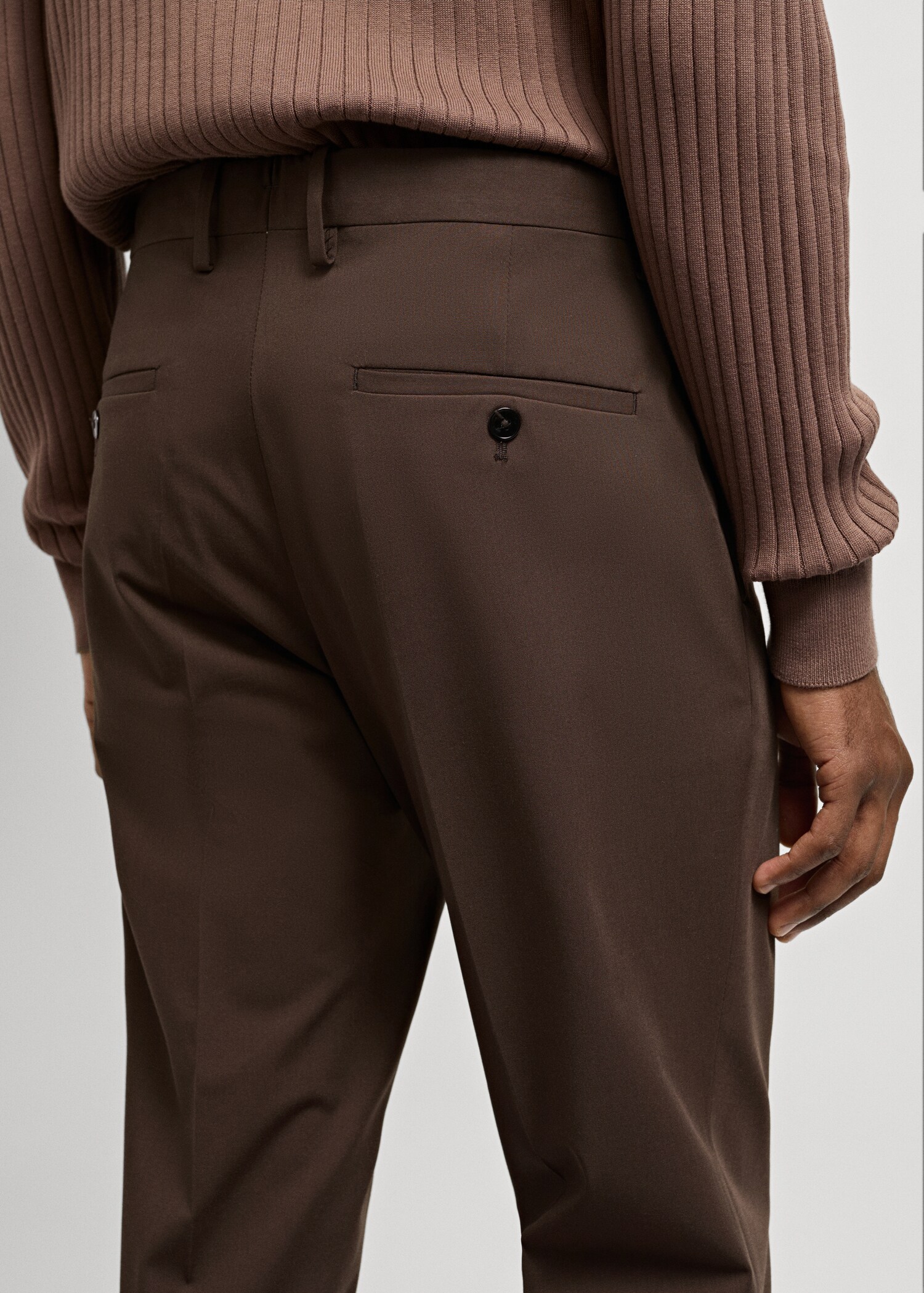 Stretch fabric super slim-fit suit trousers - Details of the article 3