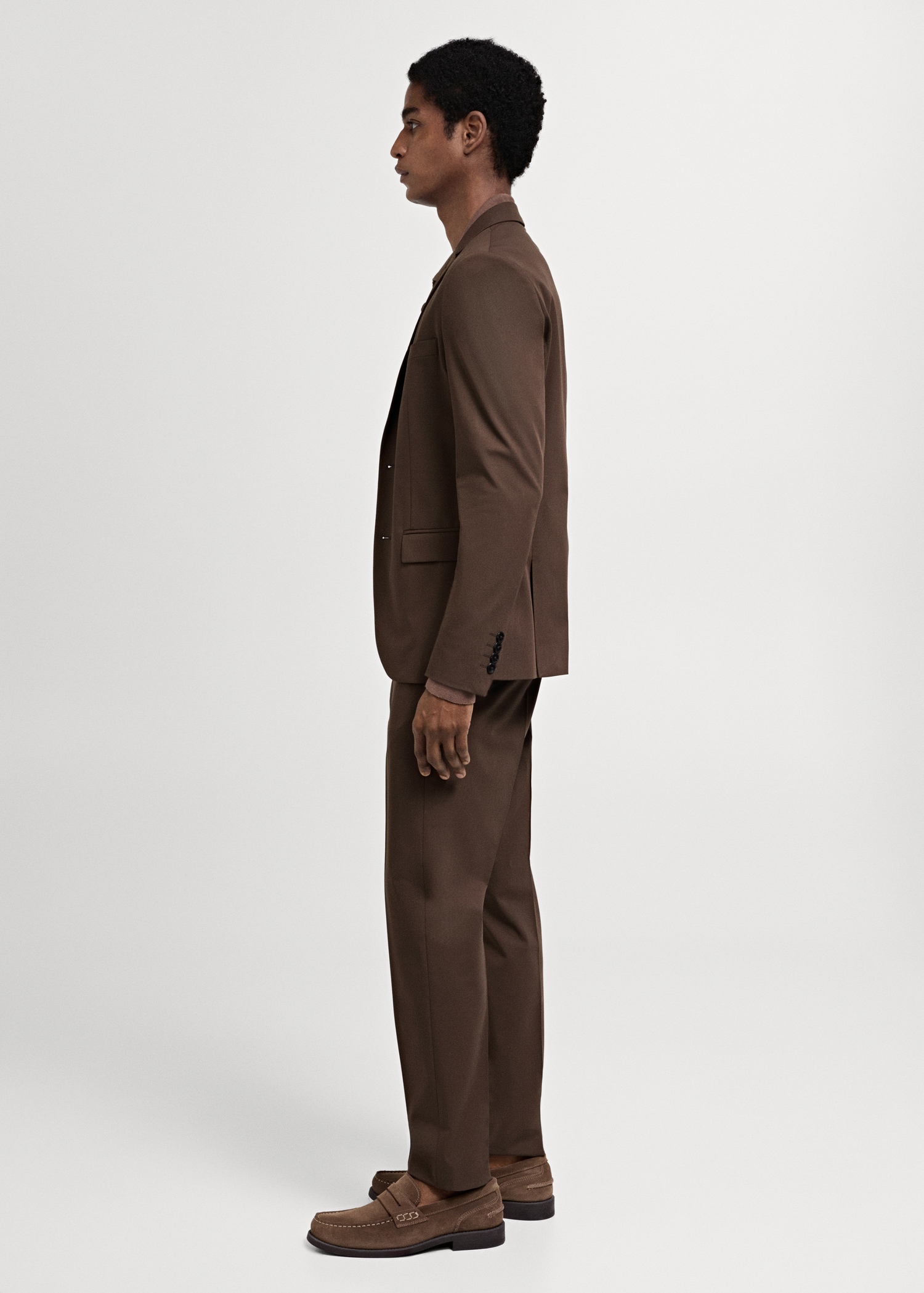 Stretch fabric super slim-fit suit trousers - Details of the article 4