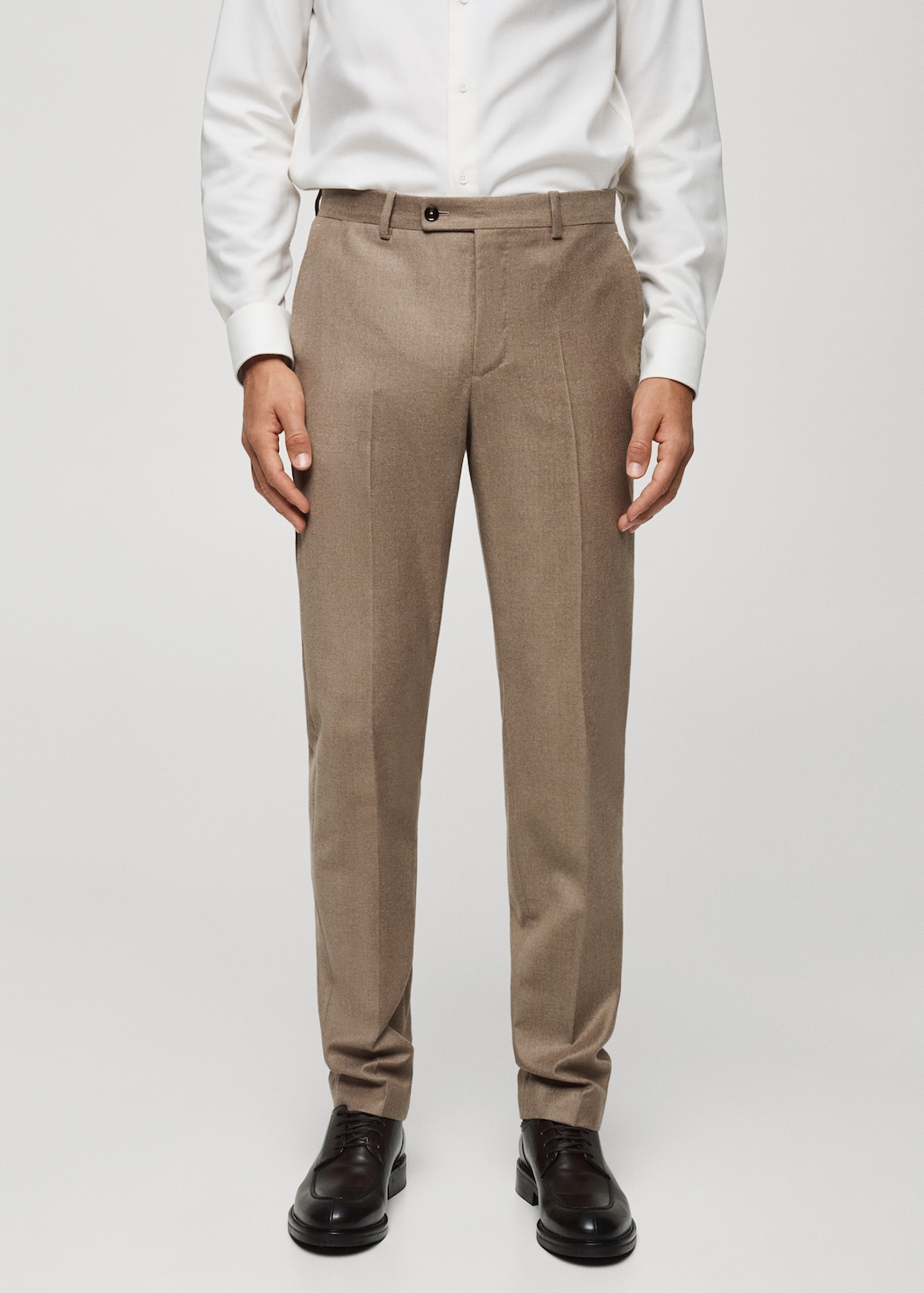 3/60オーガニックウールサバイバルクロス / フラットフロントトラウザーズ, Navy – MARKAWARE
