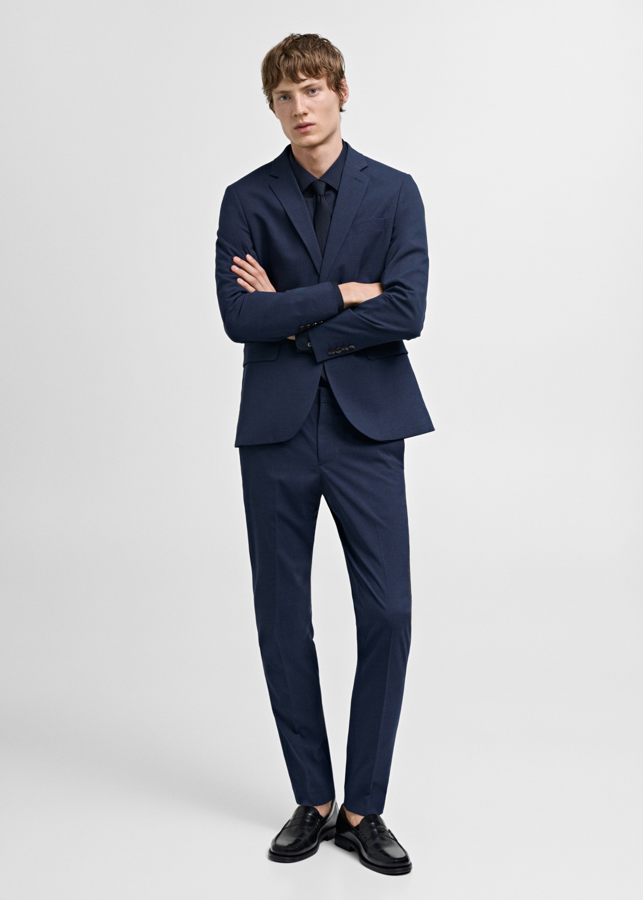 Super slim-fit suit jacket in stretch fabric - General plane