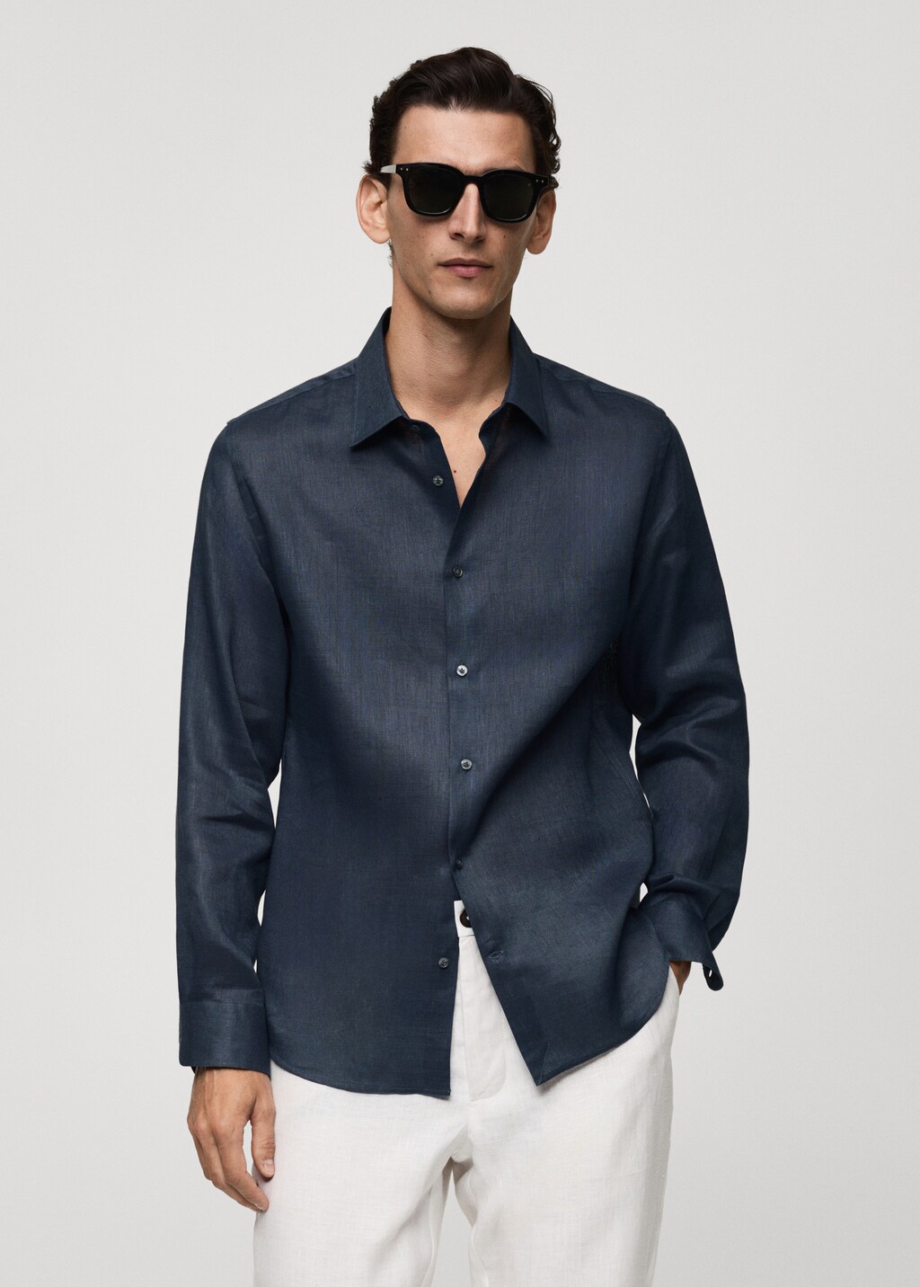 Mango Regular Fit-Hemd aus 100 % Leinen