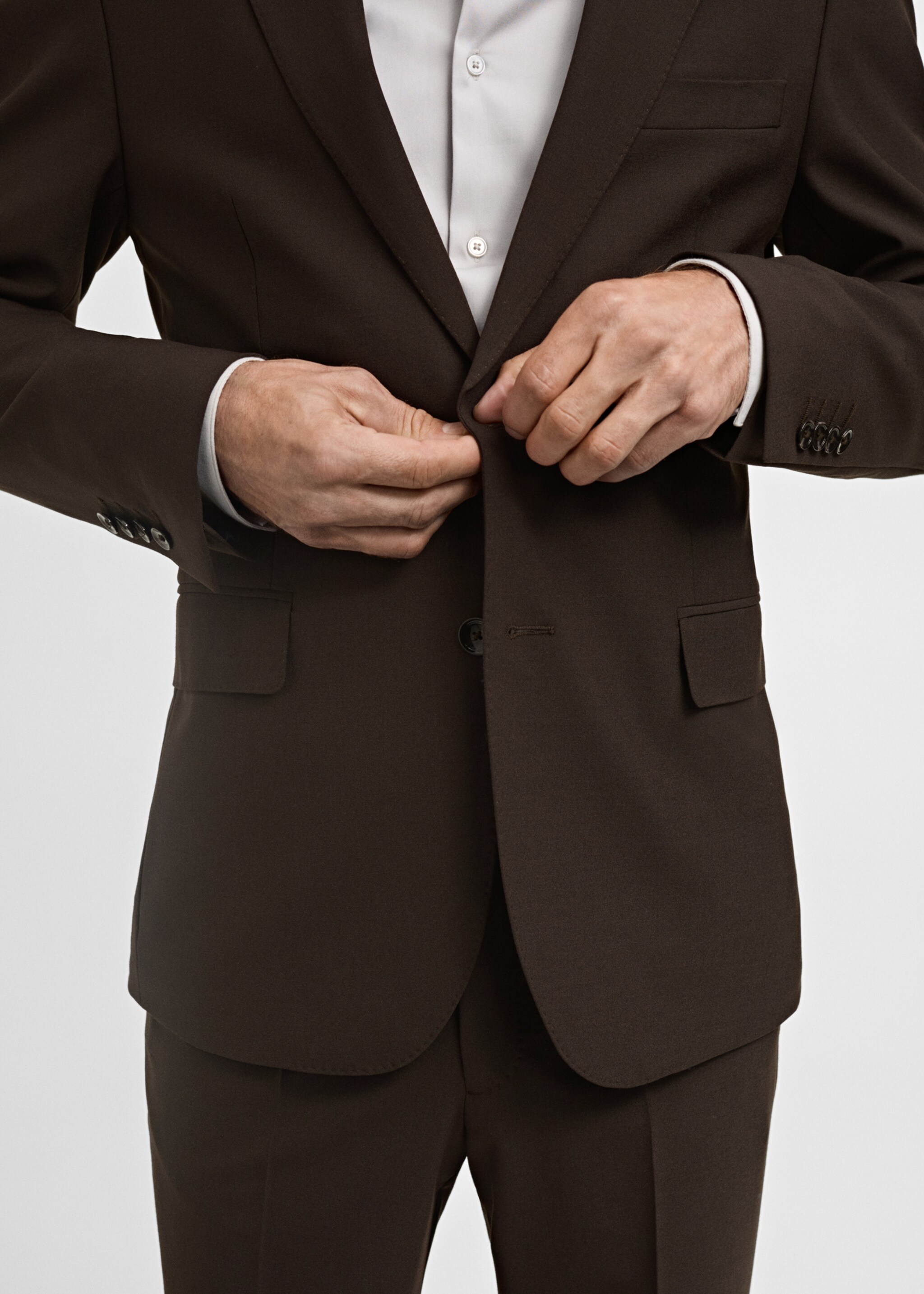 Crease-resistant wool suit jacket - Details of the article 3