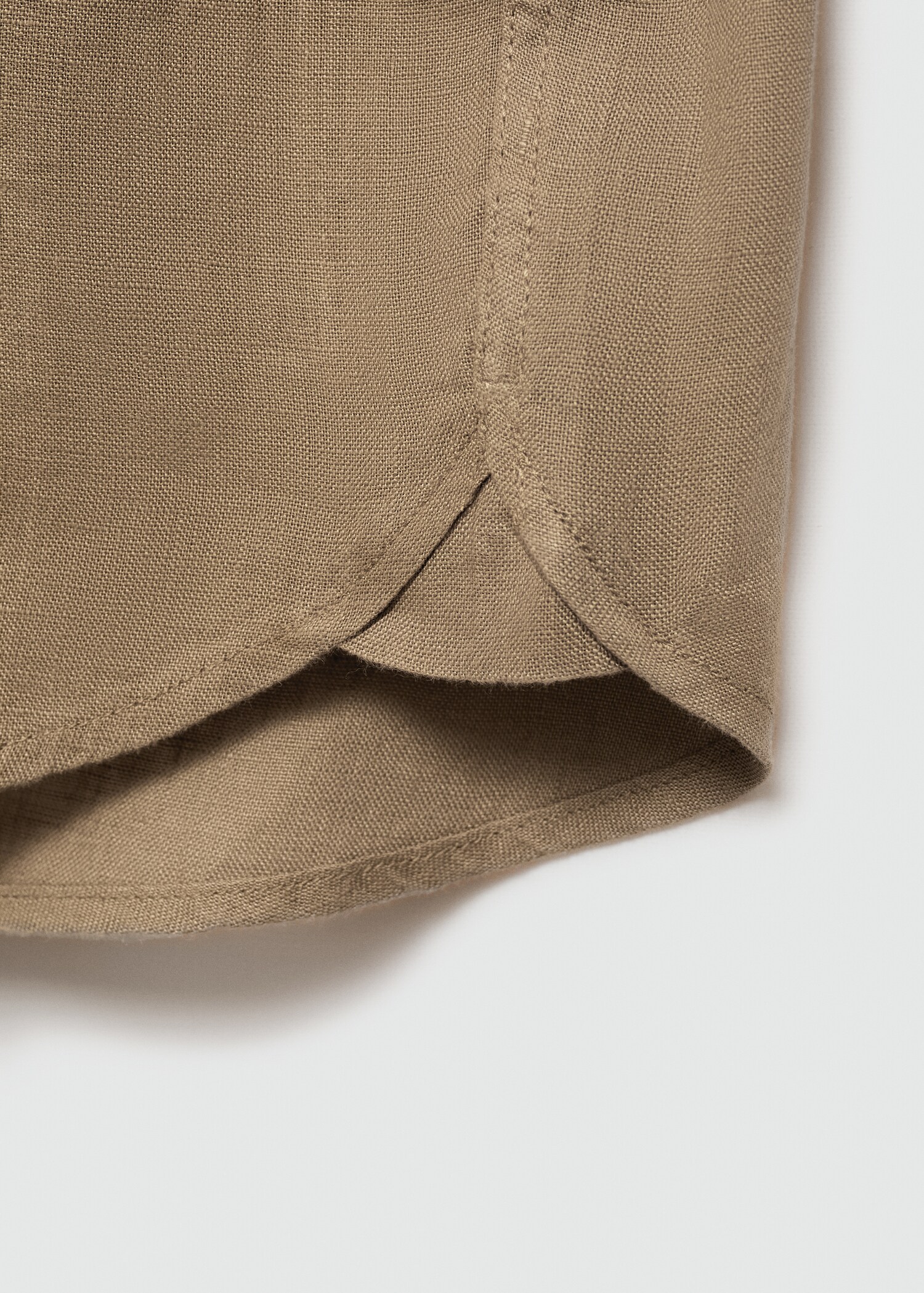 Classic fit 100% linen shirt - Details of the article 0