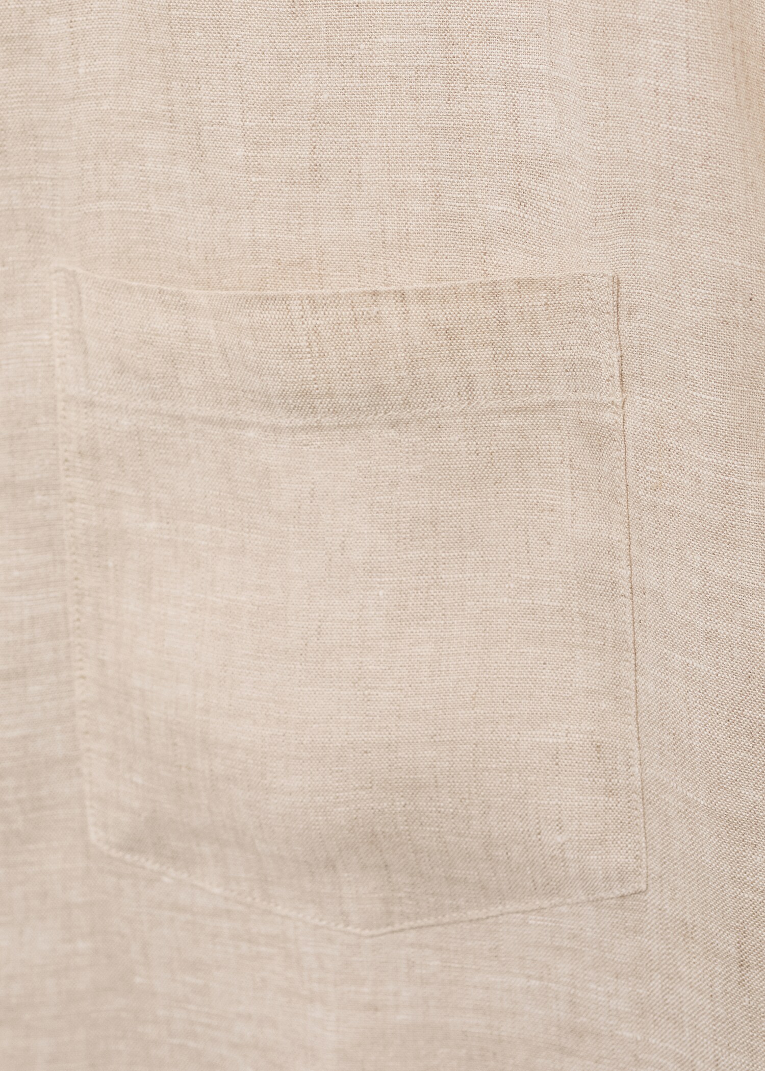 Classic fit 100% linen shirt - Details of the article 0