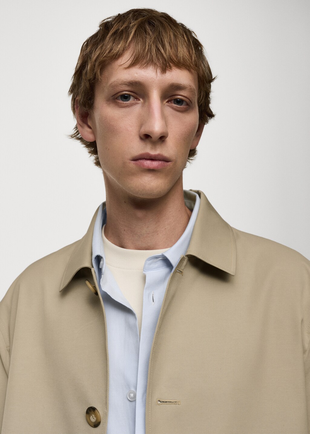 Relaxed-fit water-repellent trench coat