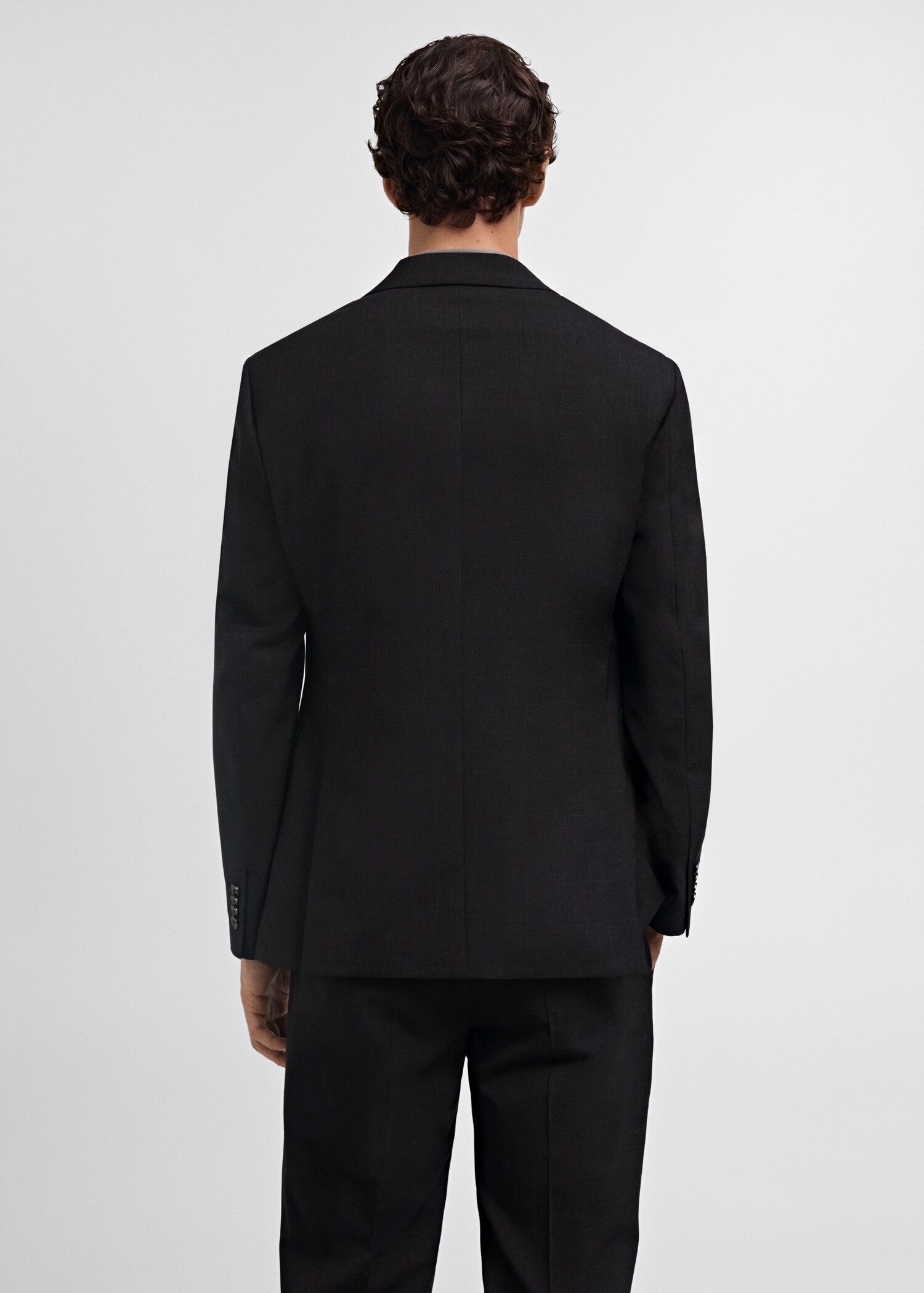 100% virgin wool slim-fit suit jacket - Reverse of the article