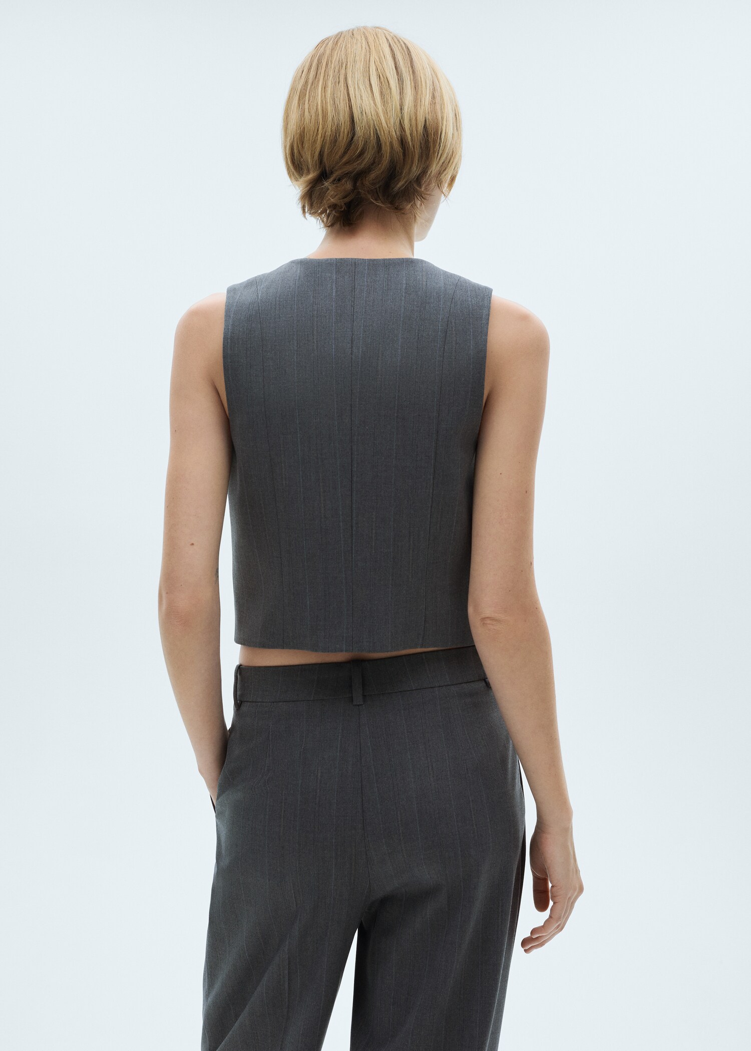Pinstriped suit vest - Reverse of the article