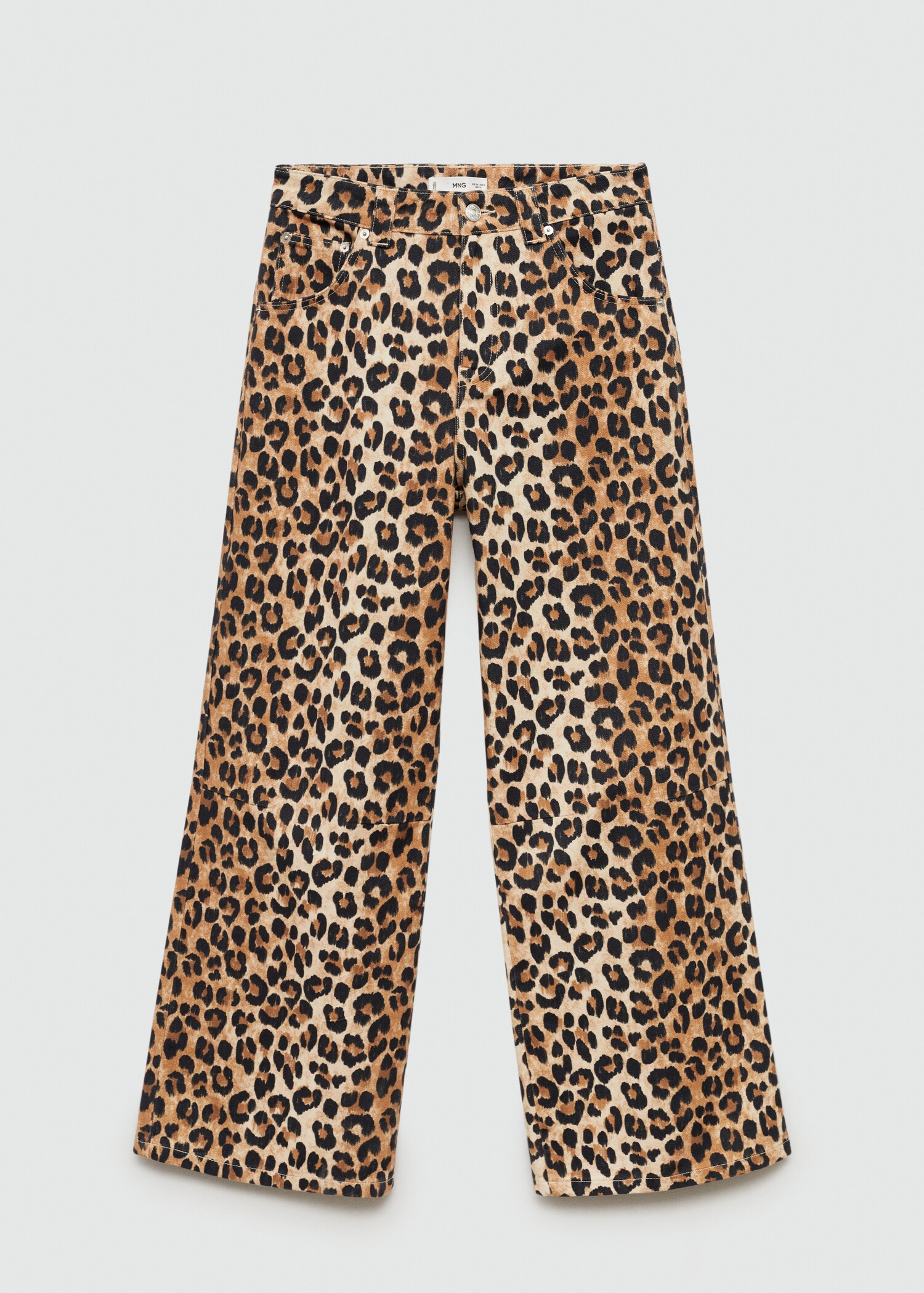 Leopard-print wideleg jeans - Article without model