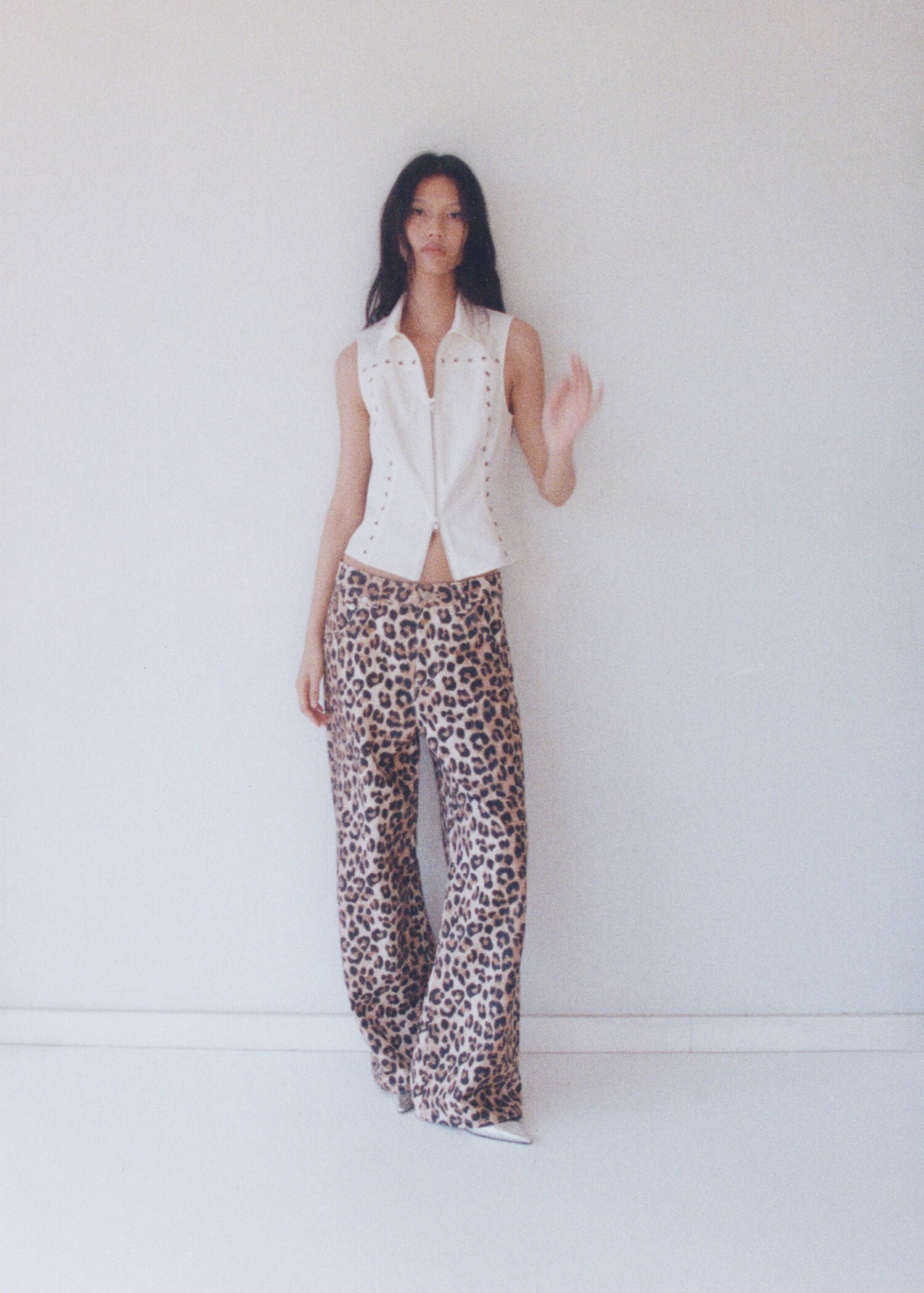 Leopard-print wideleg jeans - Details of the article 7