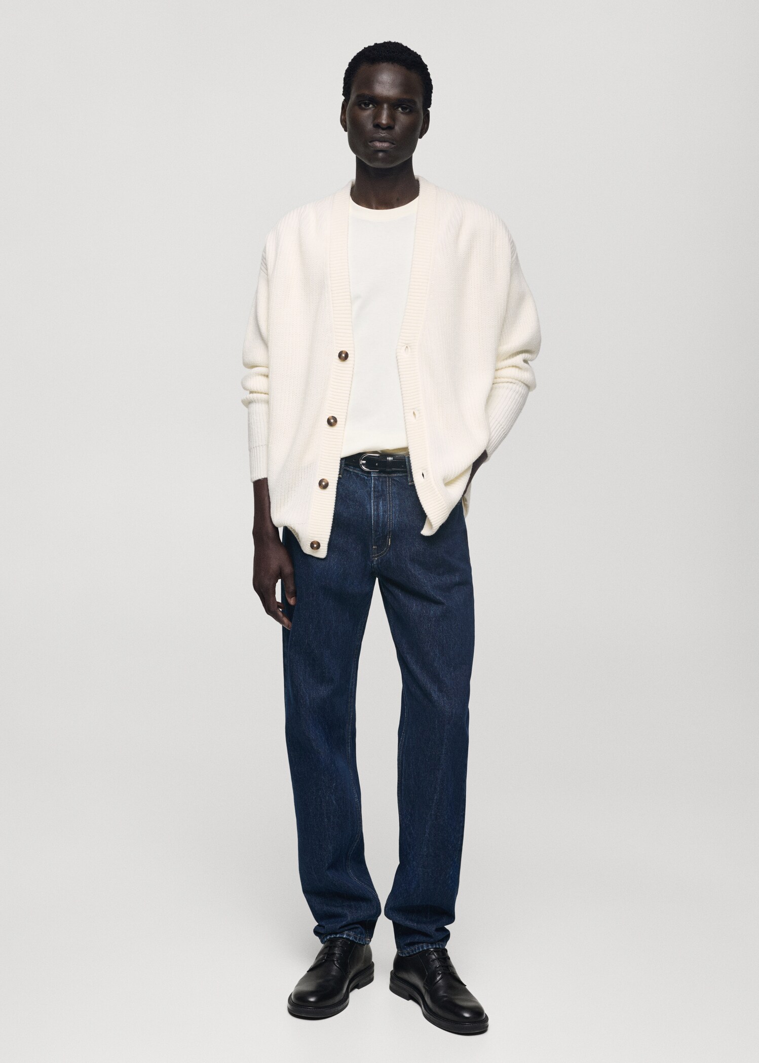 Chunky-knit relaxed-fit cardigan Men MANGO Vietnam