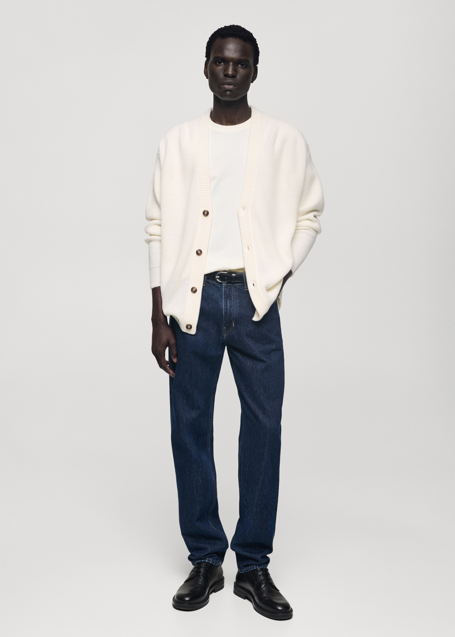 Chunky-knit relaxed-fit cardigan Men MANGO Vietnam