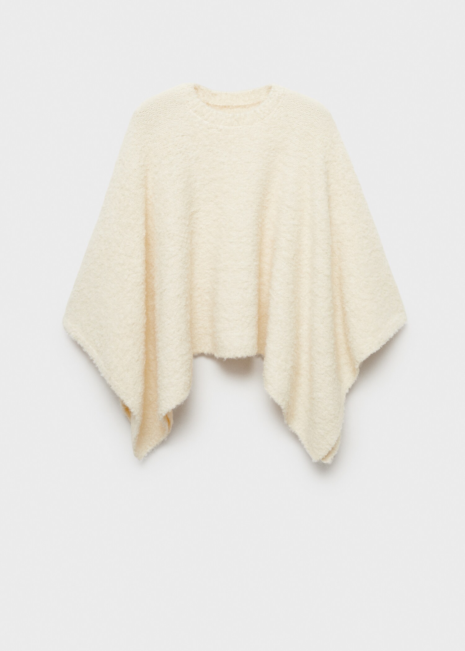 Round neck knitted cape - Article without model