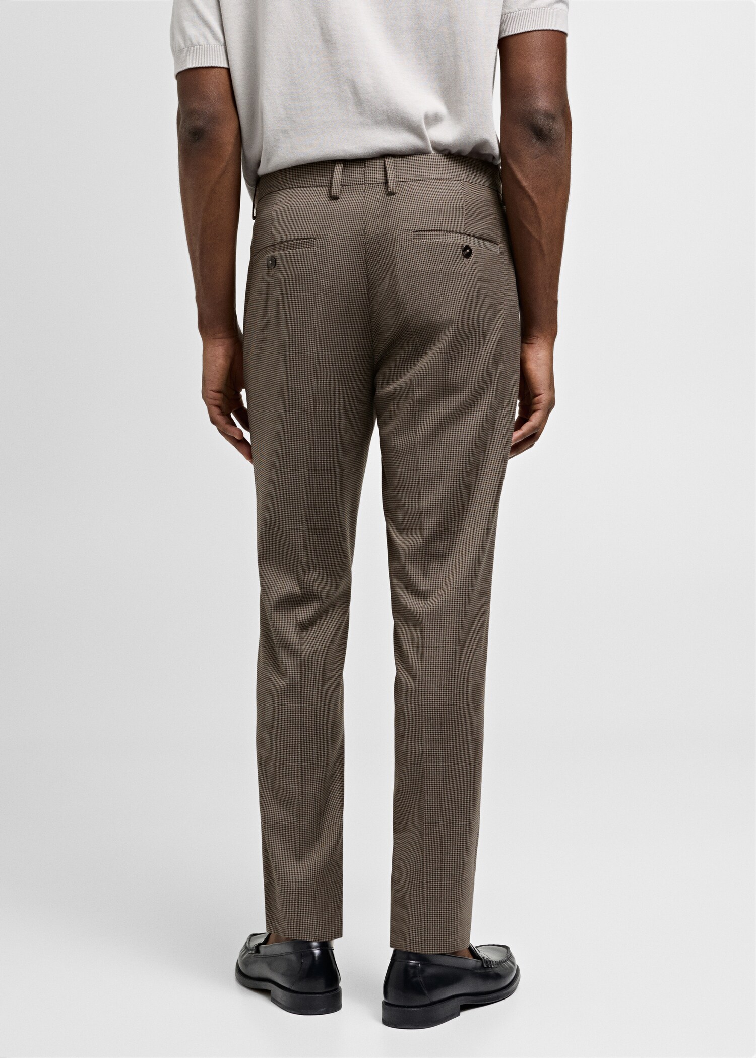 Herringbone super slim- fit suit trousers - Reverse of the article