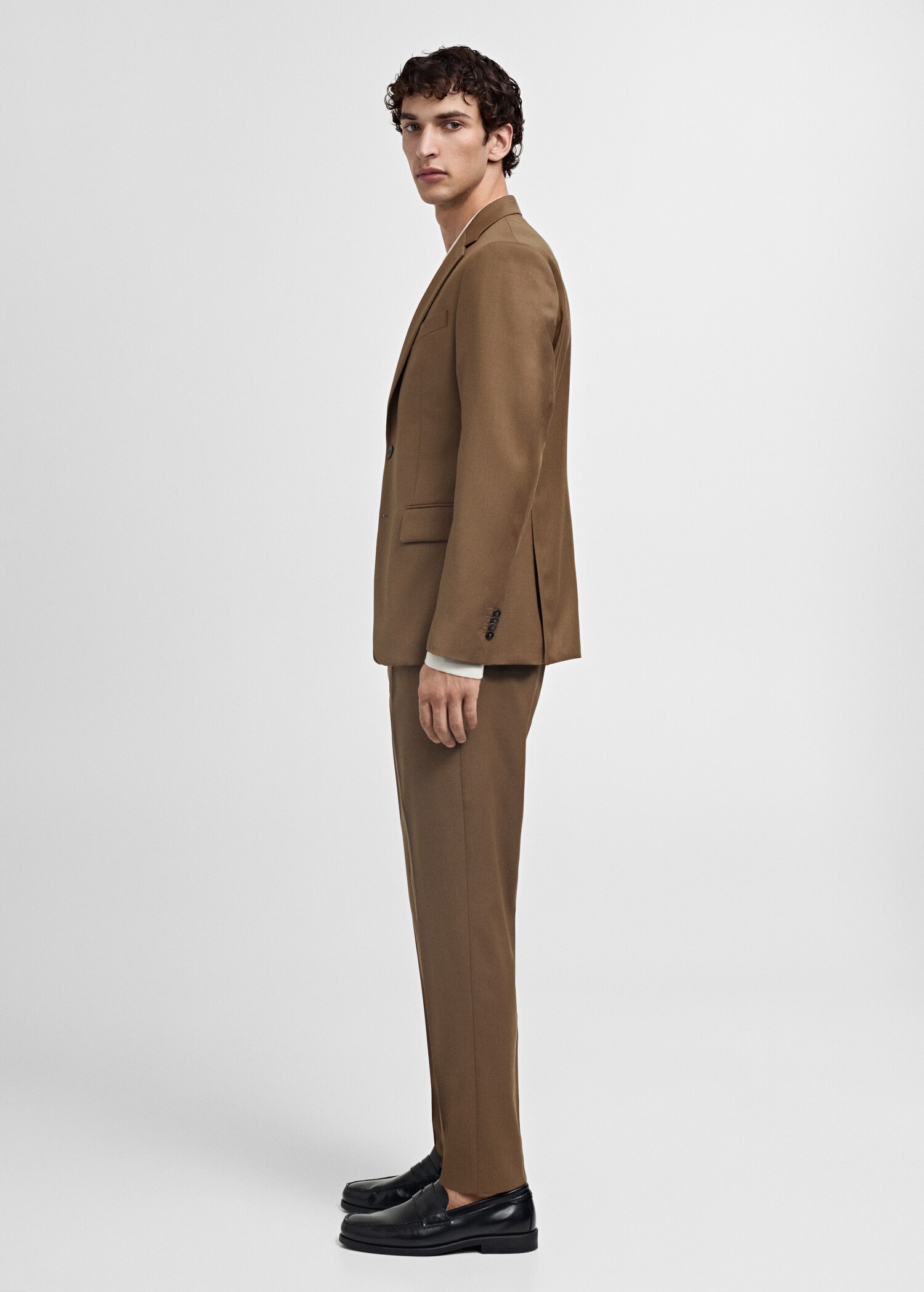 100% virgin wool slim-fit suit jacket - Details of the article 2